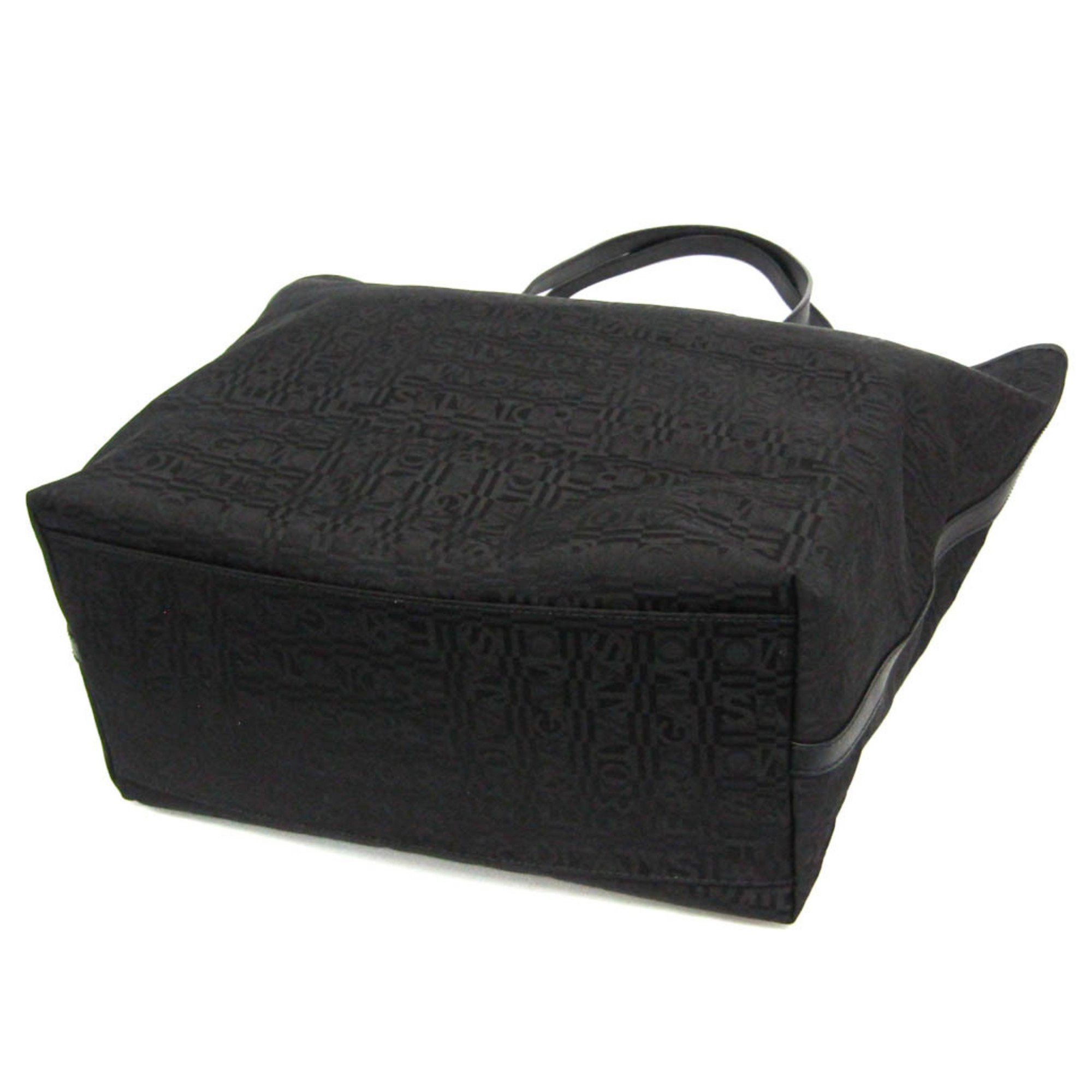 Salvatore Ferragamo Salvatore Ferragamo Gancini AU 21 A837 Women's Leather,Nylon Tote Bag Black Size ONE SIZE - 3 Thumbnail