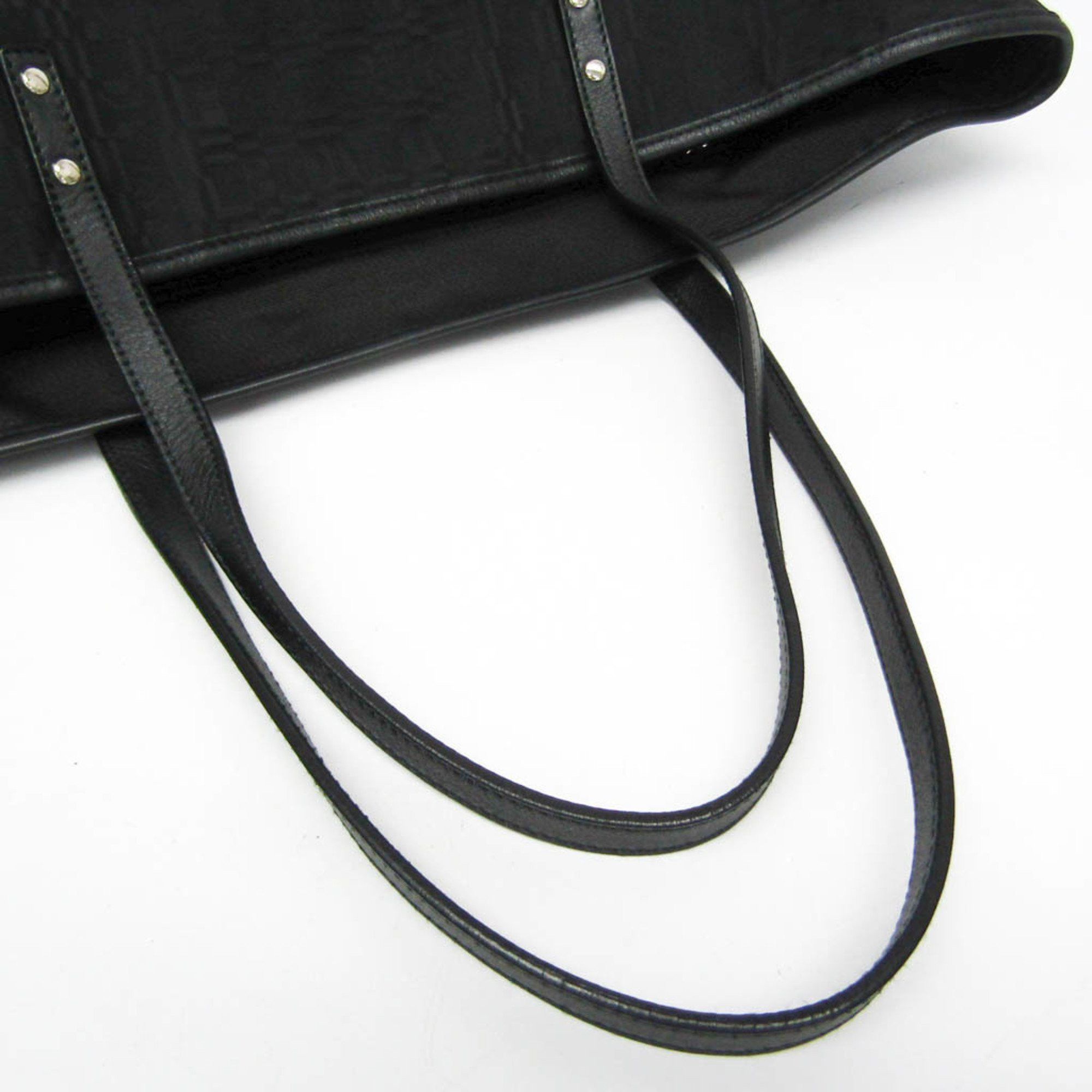 Salvatore Ferragamo Salvatore Ferragamo Gancini AU 21 A837 Women's Leather,Nylon Tote Bag Black Size ONE SIZE - 9 Thumbnail
