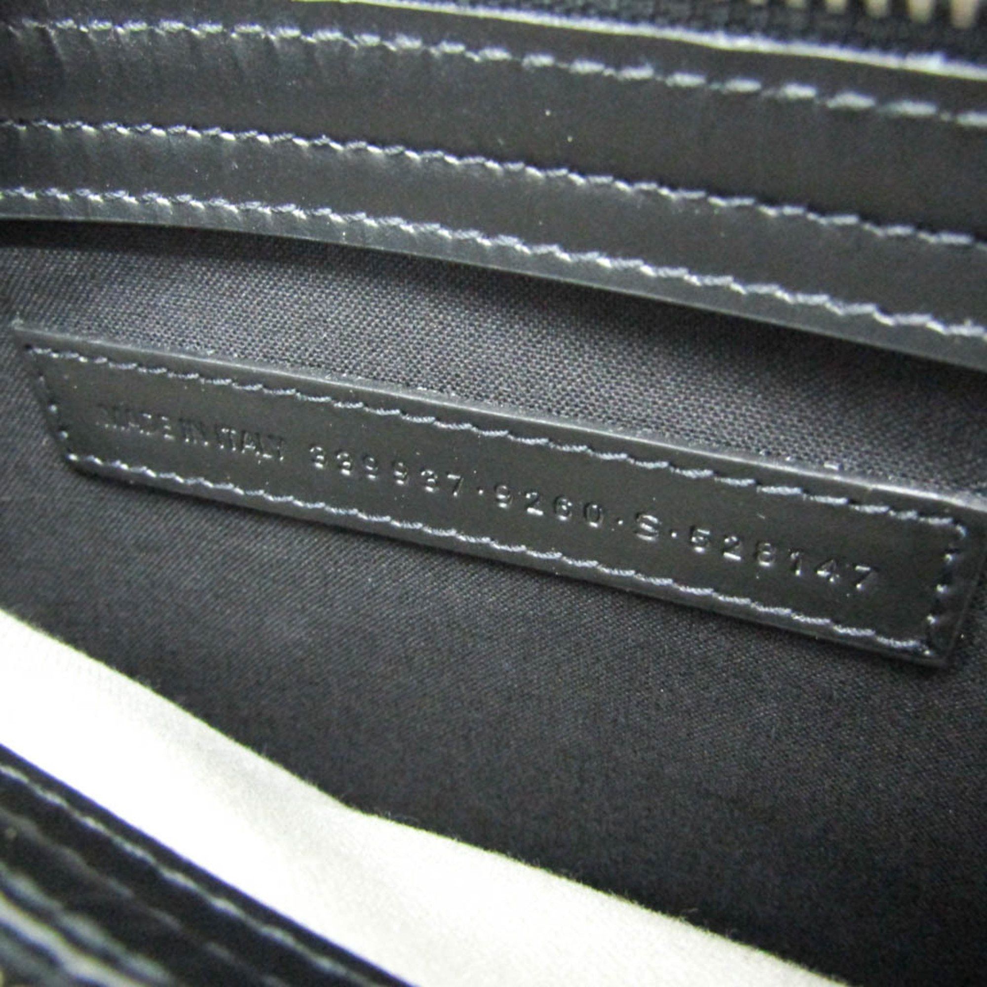 Balenciaga Balenciaga Navy Pochette 339937 Men,Women Canvas,Leather Shoulder Bag Black,Off-white Size ONE SIZE - 15 Thumbnail