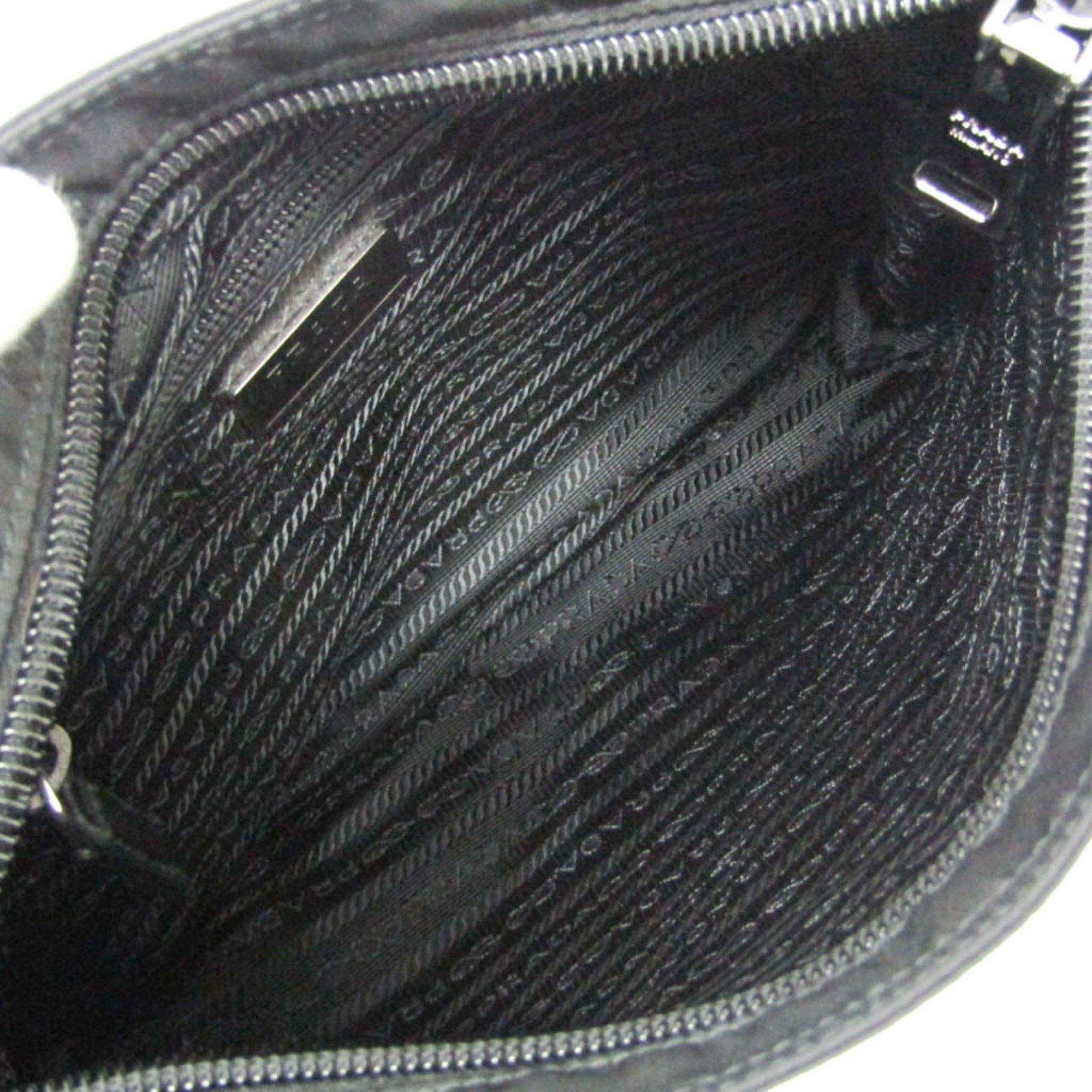 Prada Prada TESSUTO BT0741 Women's Nylon Shoulder Bag Black Size ONE SIZE - 4 Thumbnail