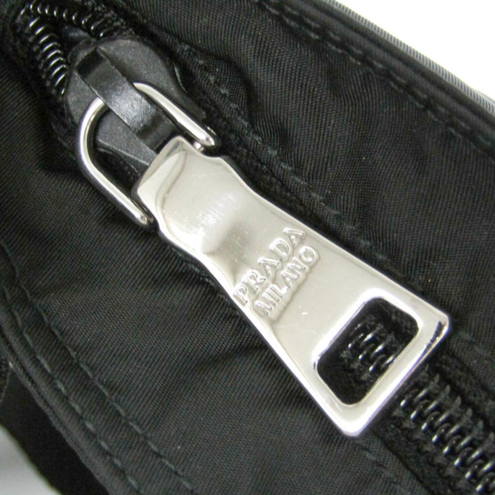 Prada Prada TESSUTO BT0741 Women's Nylon Shoulder Bag Black Size ONE SIZE - 9 Thumbnail