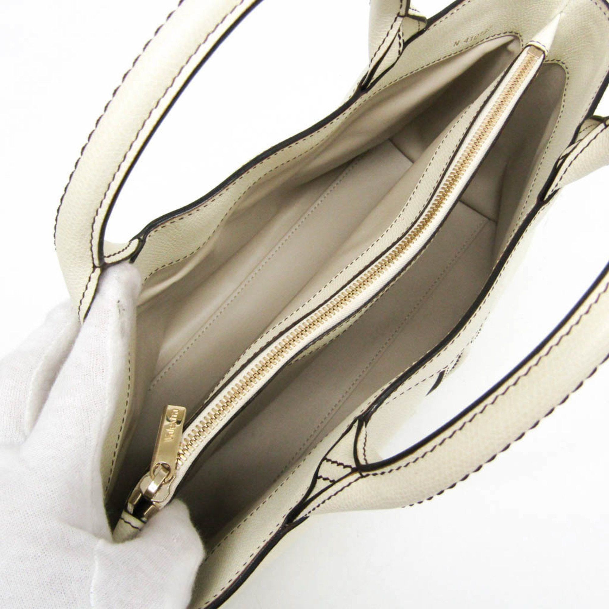 Valextra Valextra V5U41 J Bag Women's Leather Handbag Off-white Size ONE SIZE - 3 Thumbnail