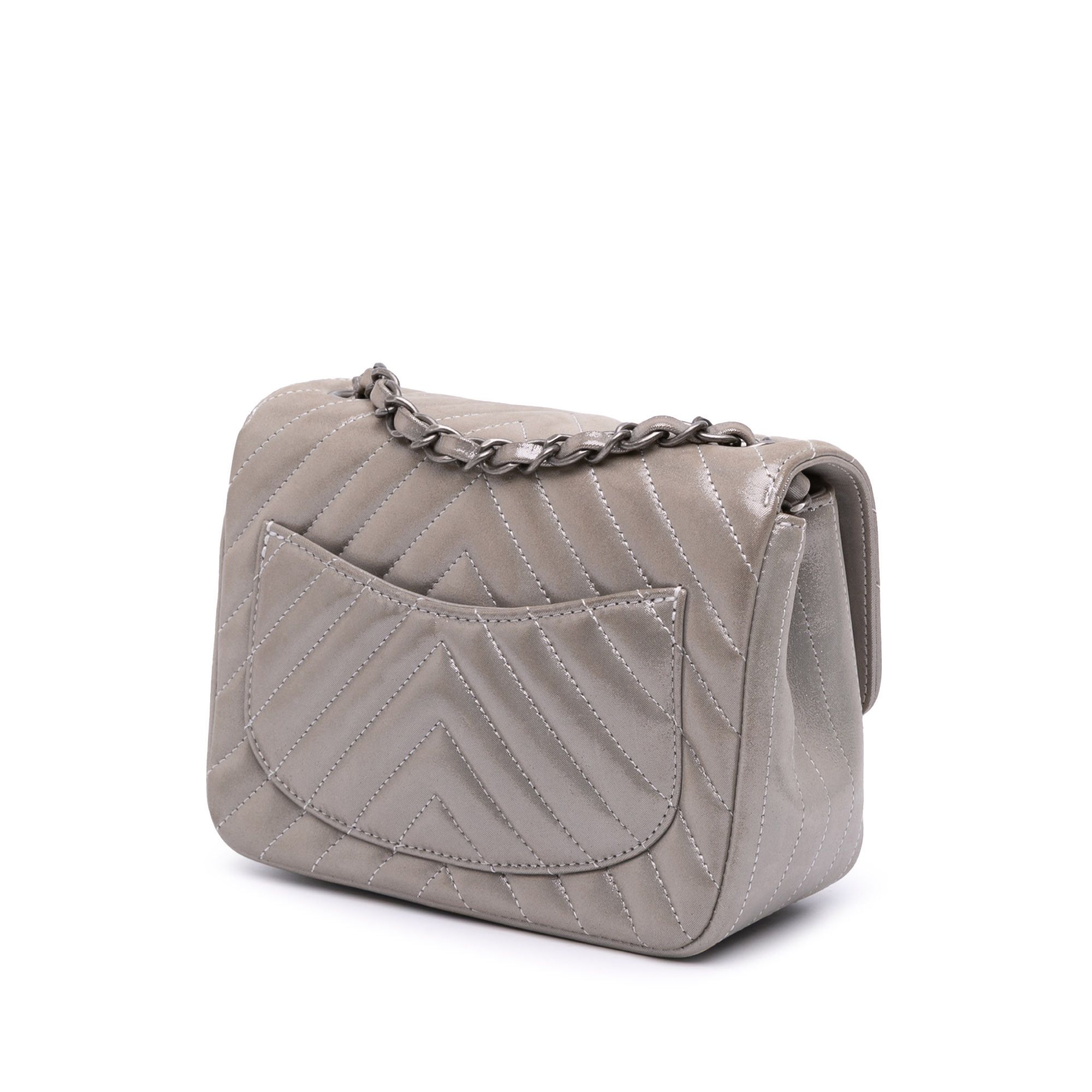 Chanel Chanel Mini Square Classic Chevron Iridescent Lambskin Single Flap Size ONE SIZE - 2 Thumbnail