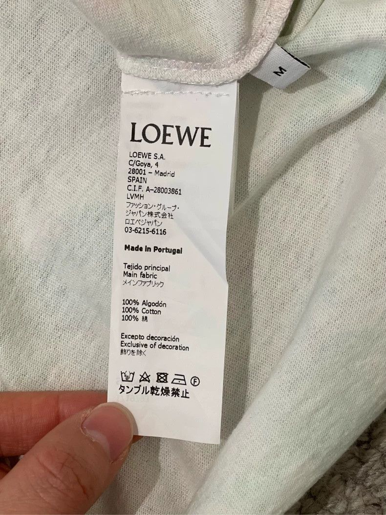 Loewe white palm print short sleeve t-shirt - dmc Size US M / EU 48-50 / 2 - 2 Thumbnail