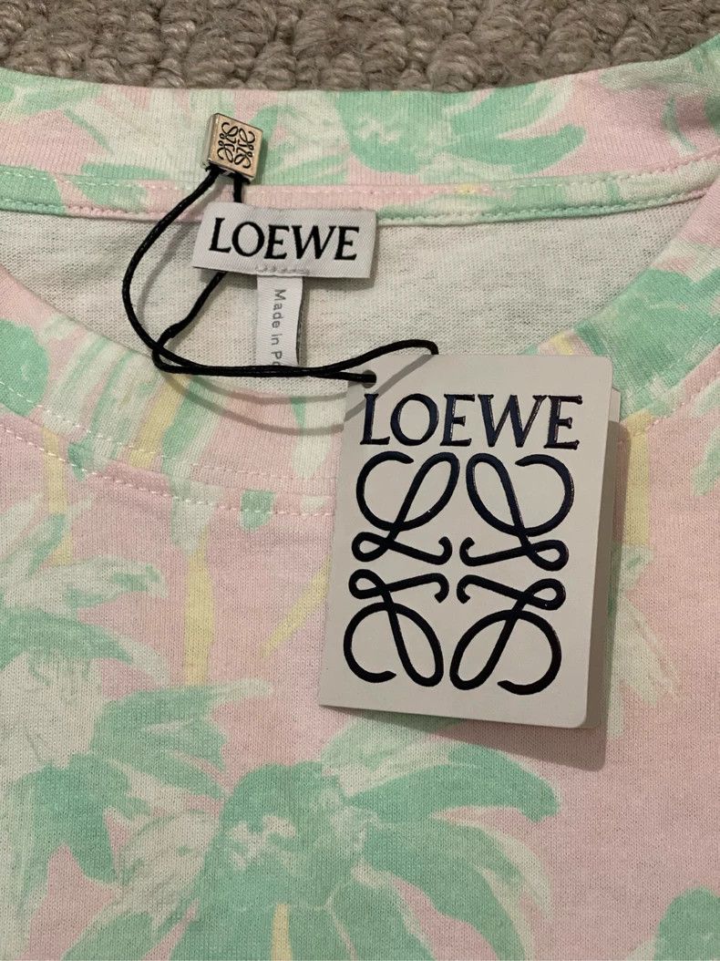 Loewe white palm print short sleeve t-shirt - dmc Size US M / EU 48-50 / 2 - 6 Thumbnail