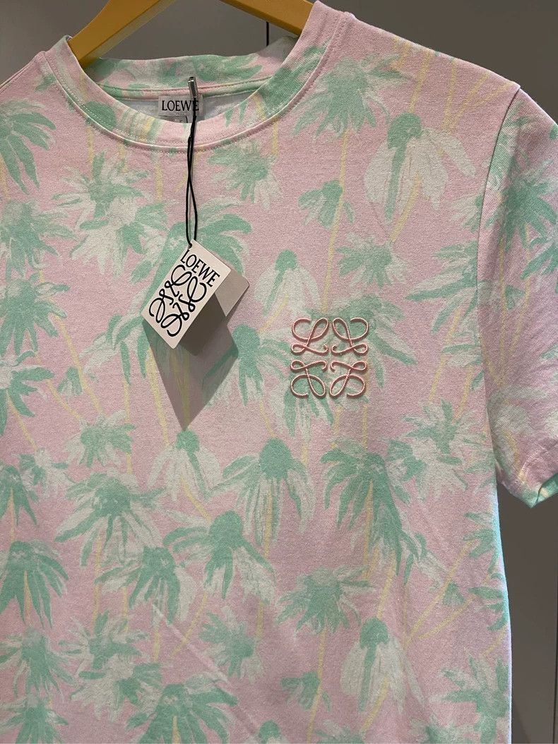 Loewe white palm print short sleeve t-shirt - dmc Size US M / EU 48-50 / 2 - 3 Thumbnail