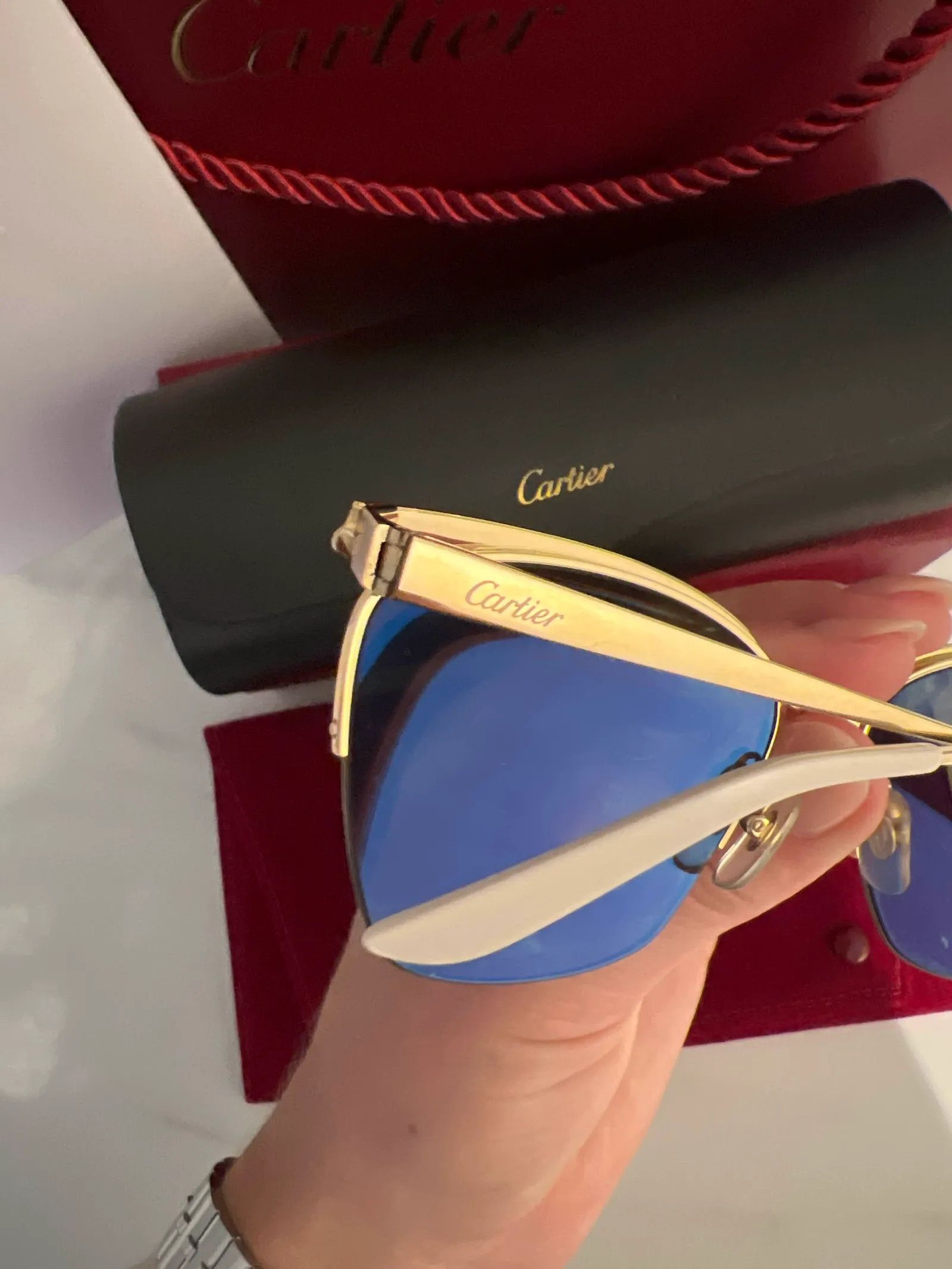Cartier Cartier Eye pant eyeliner scgf 59x16 pg mirror Sunglasses Size ONE SIZE - 2 Thumbnail