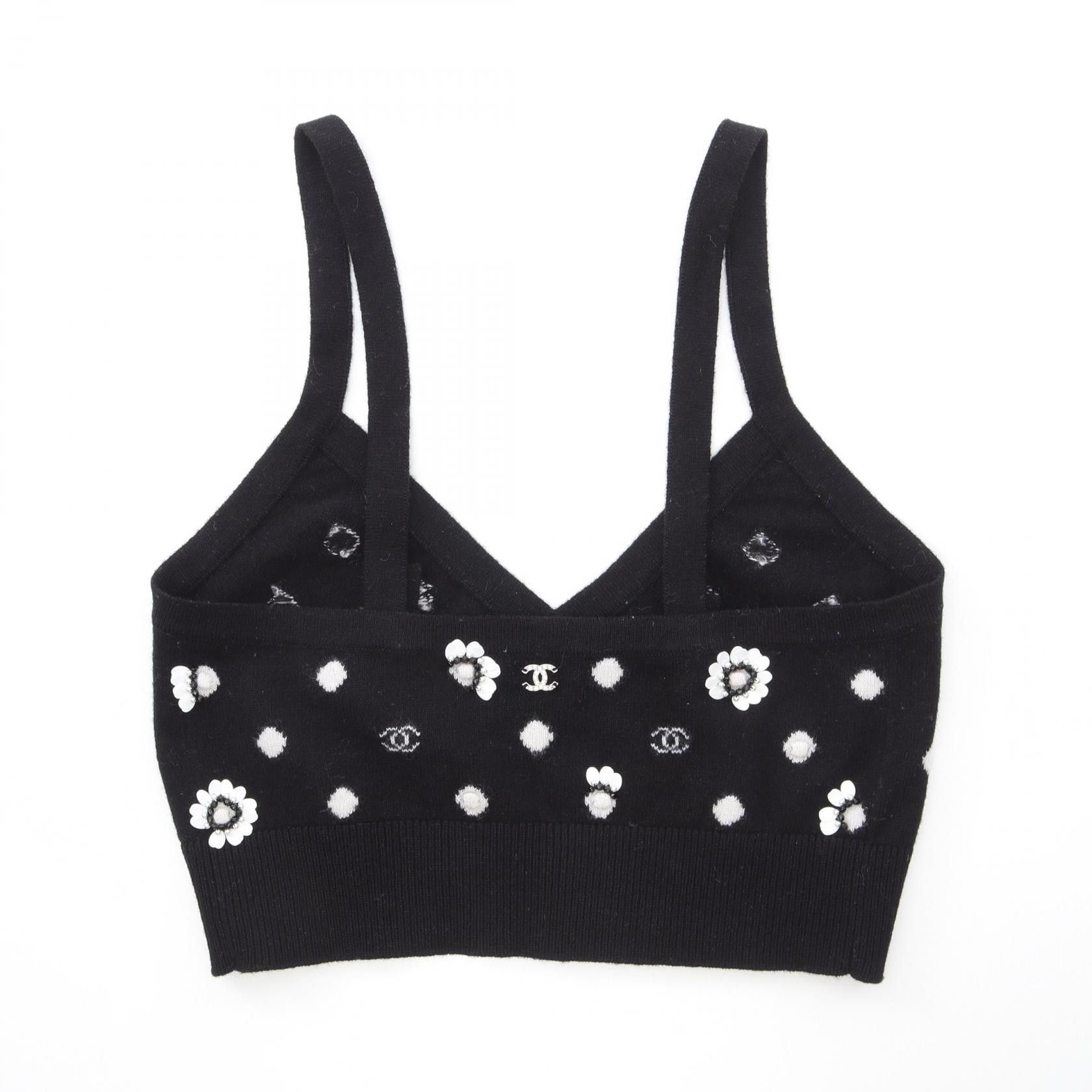 Chanel Chanel Chanel P75022K10748 Cashmere Bustier Top Others Tops P75022K10748 Size ONE SIZE - 2 Thumbnail