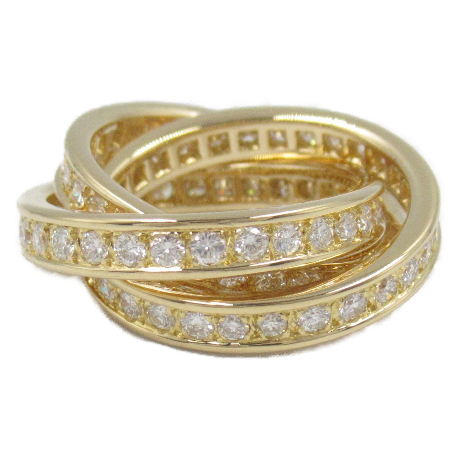 Cartier Cartier Cartier Three Bangles Au750 Diamond Ring Size 5 Crocodile skin Ring Size ONE SIZE - 2 Thumbnail