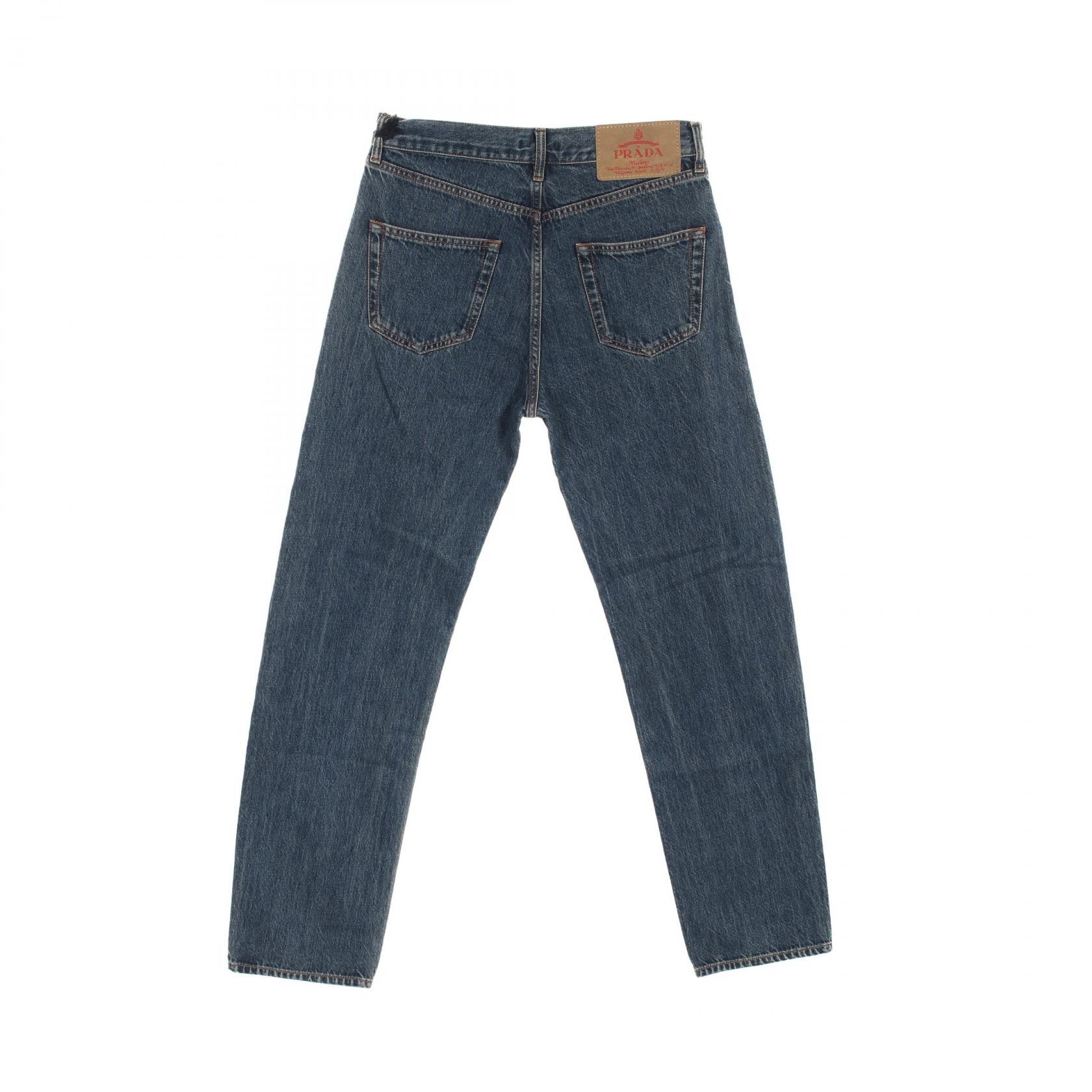Prada Prada Prada GEP374SVMO14E9 Cotton Denim Pants Cotton Jeans GEP374SVMO14E9 Size ONE SIZE - 2 Thumbnail