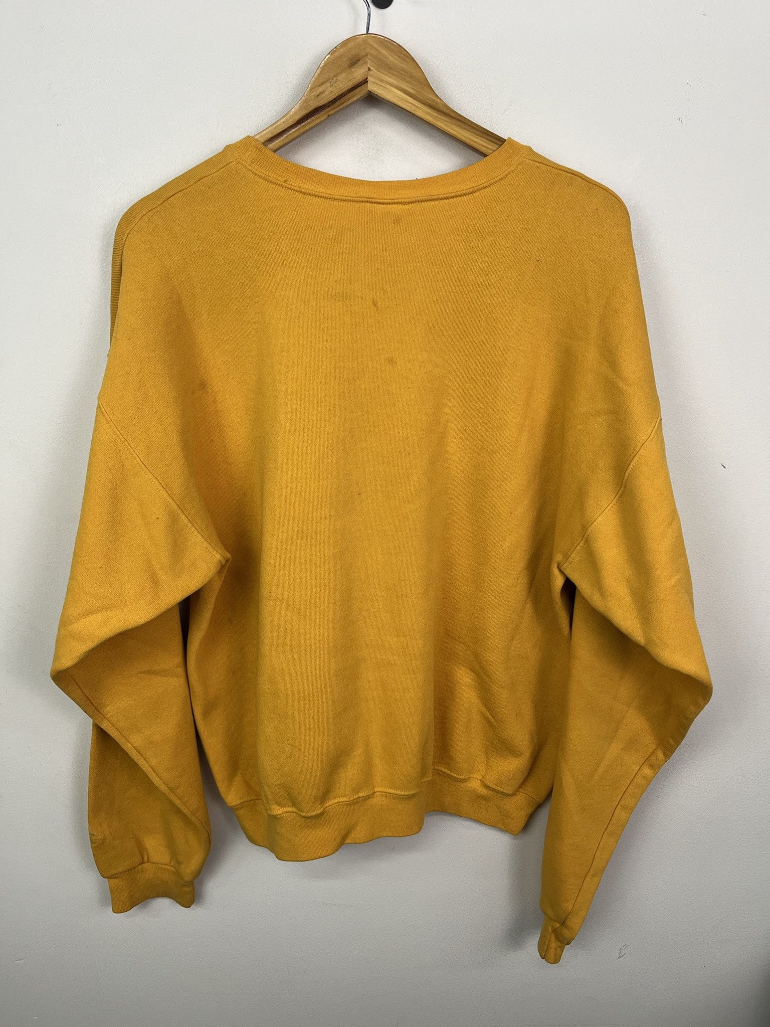 Vintage Vintage 90's Champion Blank Yellow Embroidered Pullover Crewneck Size L Size US L / EU 52-54 / 3 - 3 Thumbnail