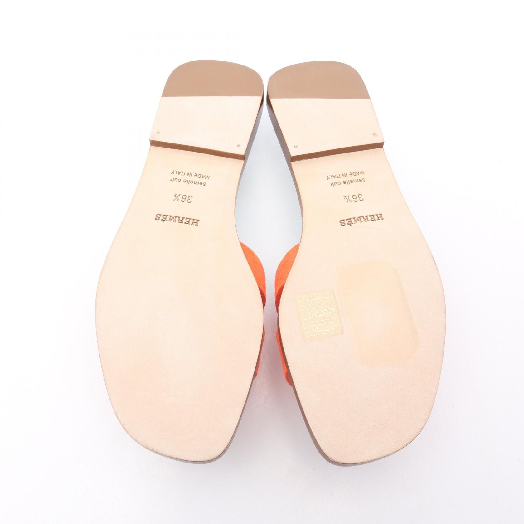 Hermes Hermes Hermes Oran Suede Leather Sandals Suede Shoes Size ONE SIZE - 4 Thumbnail