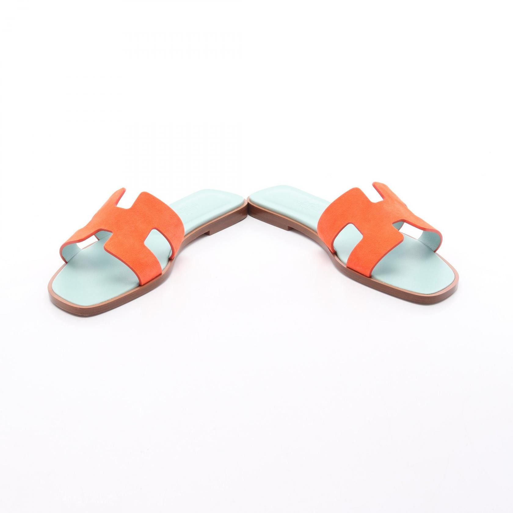 Hermes Hermes Hermes Oran Suede Leather Sandals Suede Shoes Size ONE SIZE - 3 Thumbnail