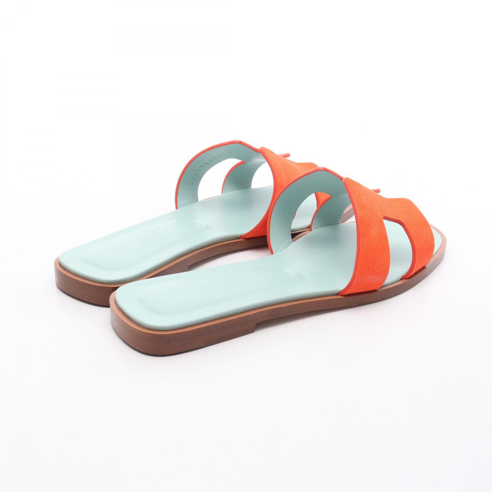 Hermes Hermes Hermes Oran Suede Leather Sandals Suede Shoes Size ONE SIZE - 2 Thumbnail