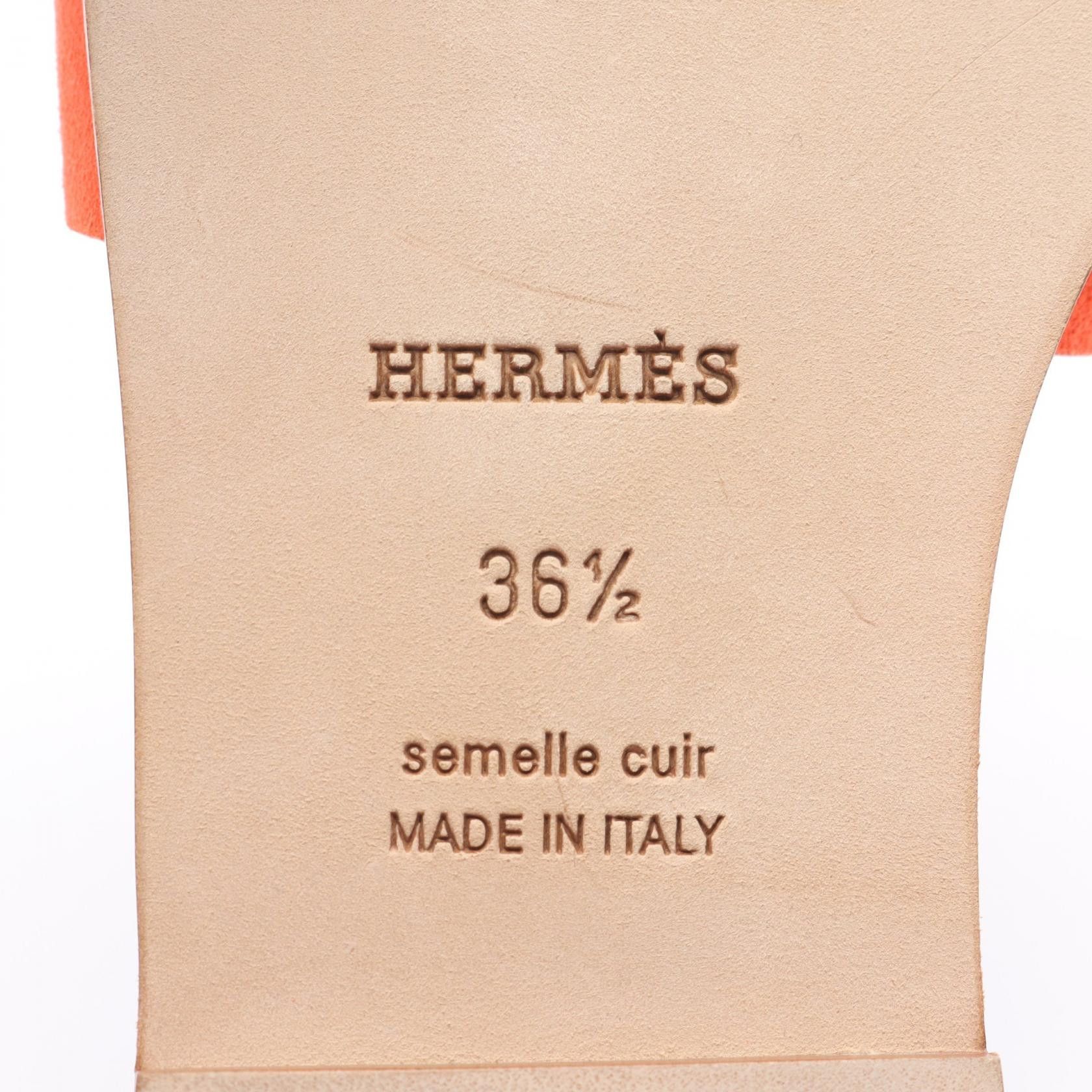 Hermes Hermes Hermes Oran Suede Leather Sandals Suede Shoes Size ONE SIZE - 6 Thumbnail