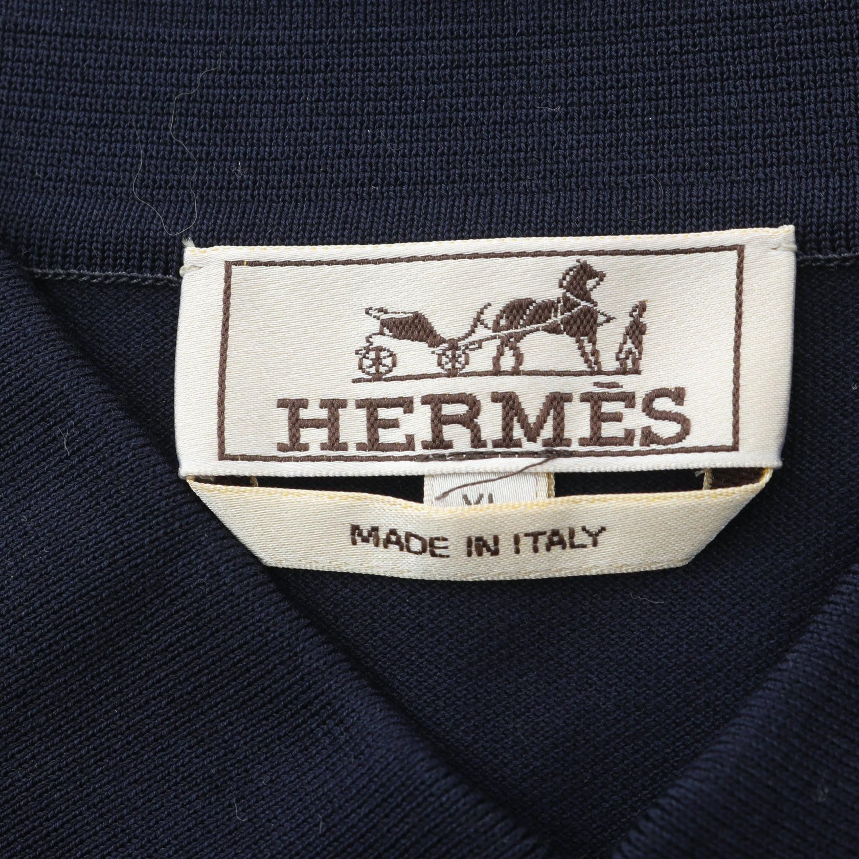Hermes Hermes Hermes Polo Shirt Cotton Top Cotton Tops Size ONE SIZE - 3 Thumbnail