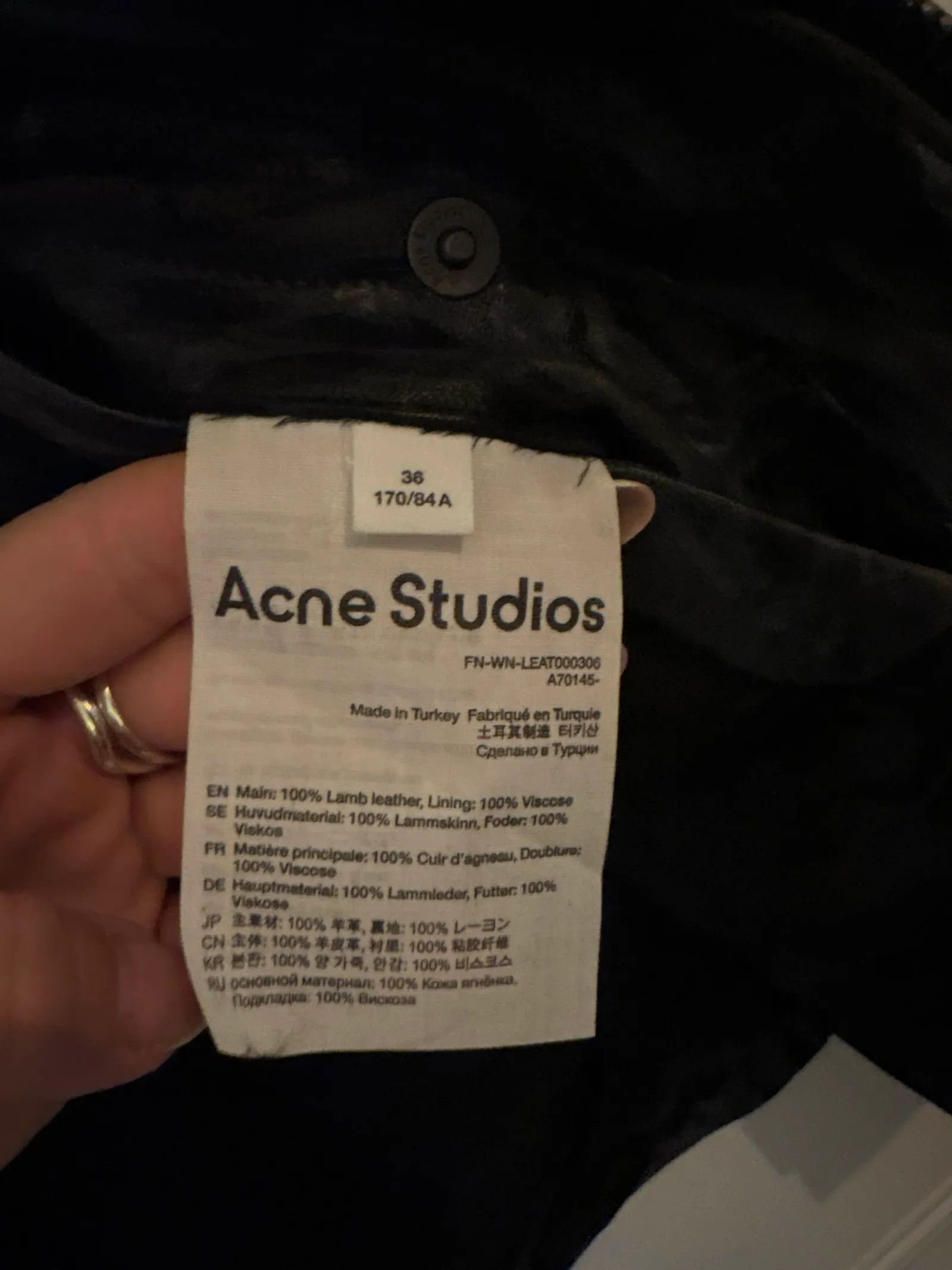 Acne Studios Acne Studios Leather Jacket Size XS / US 0-2 / IT 36-38 - 4 Thumbnail