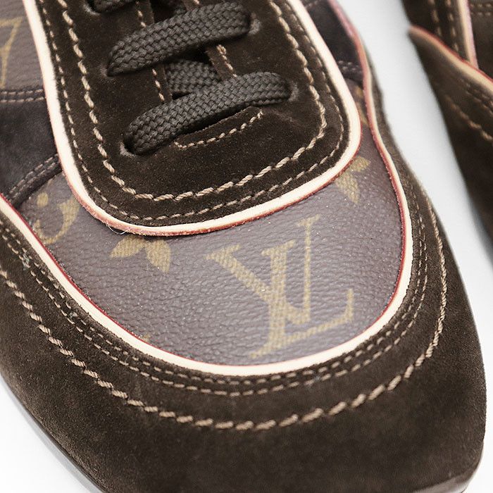 Louis Vuitton Louis Vuitton Louis Vuitton Monogram Suede Leather Sneakers Leather Shoes DUTY FREE for USA Size ONE SIZE - 3 Thumbnail
