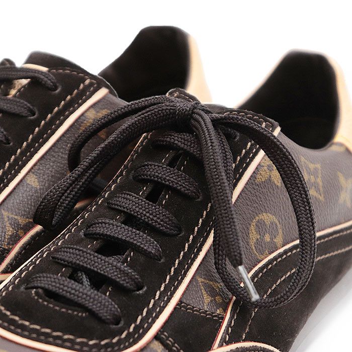 Louis Vuitton Louis Vuitton Louis Vuitton Monogram Suede Leather Sneakers Leather Shoes DUTY FREE for USA Size ONE SIZE - 2 Thumbnail