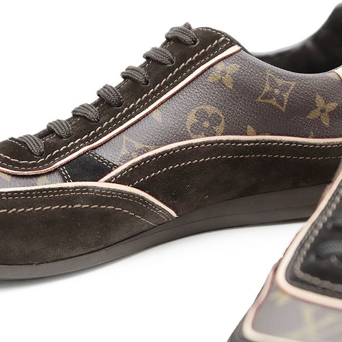 Louis Vuitton Louis Vuitton Louis Vuitton Monogram Suede Leather Sneakers Leather Shoes DUTY FREE for USA Size ONE SIZE - 5 Thumbnail
