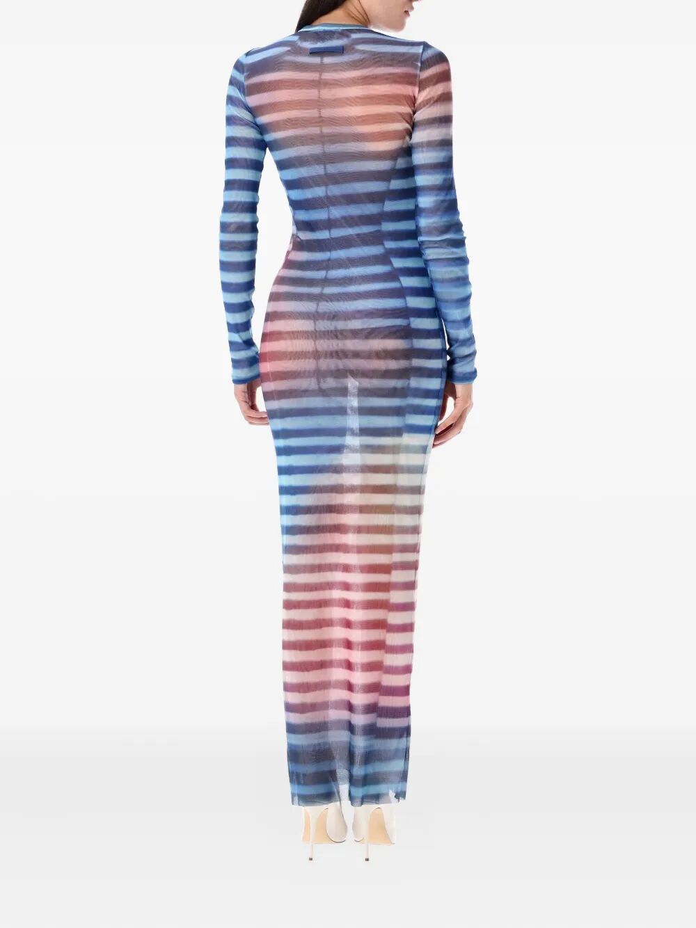 Jean Paul Gaultier MESH LONG DRESS PRINTED "AIR" Size XS / US 0-2 / IT 36-38 - 6 Thumbnail