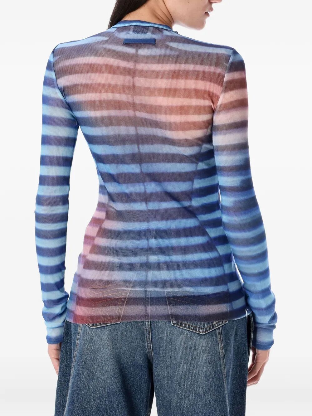Jean Paul Gaultier MESH LONG SLEEVES TOP PRINTED "AIR" Size M / US 6-8 / IT 42-44 - 5 Thumbnail