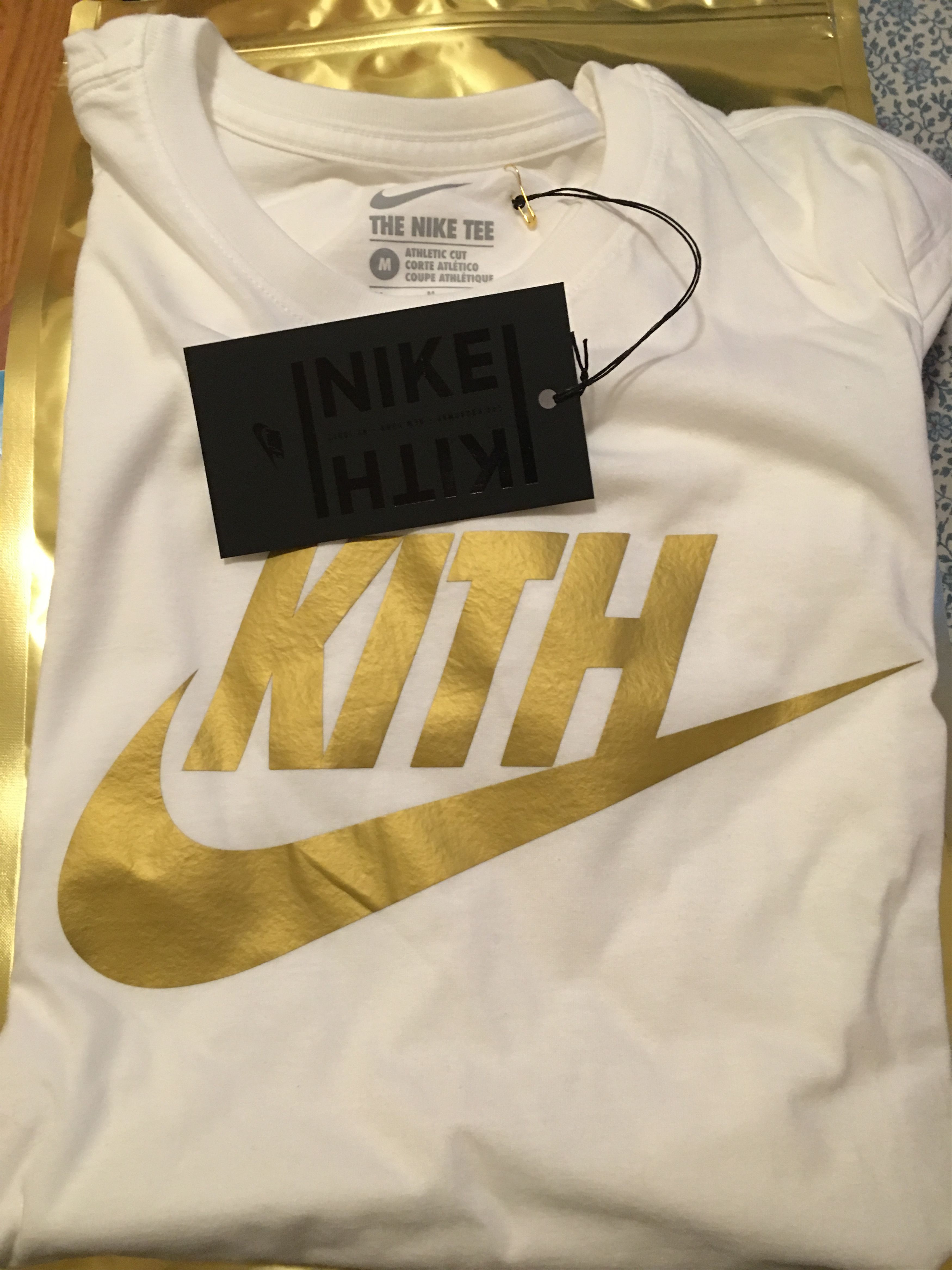 Nike Kith X Nike White Gold Swoosh Tee Size US M / EU 48-50 / 2 - 6 Preview