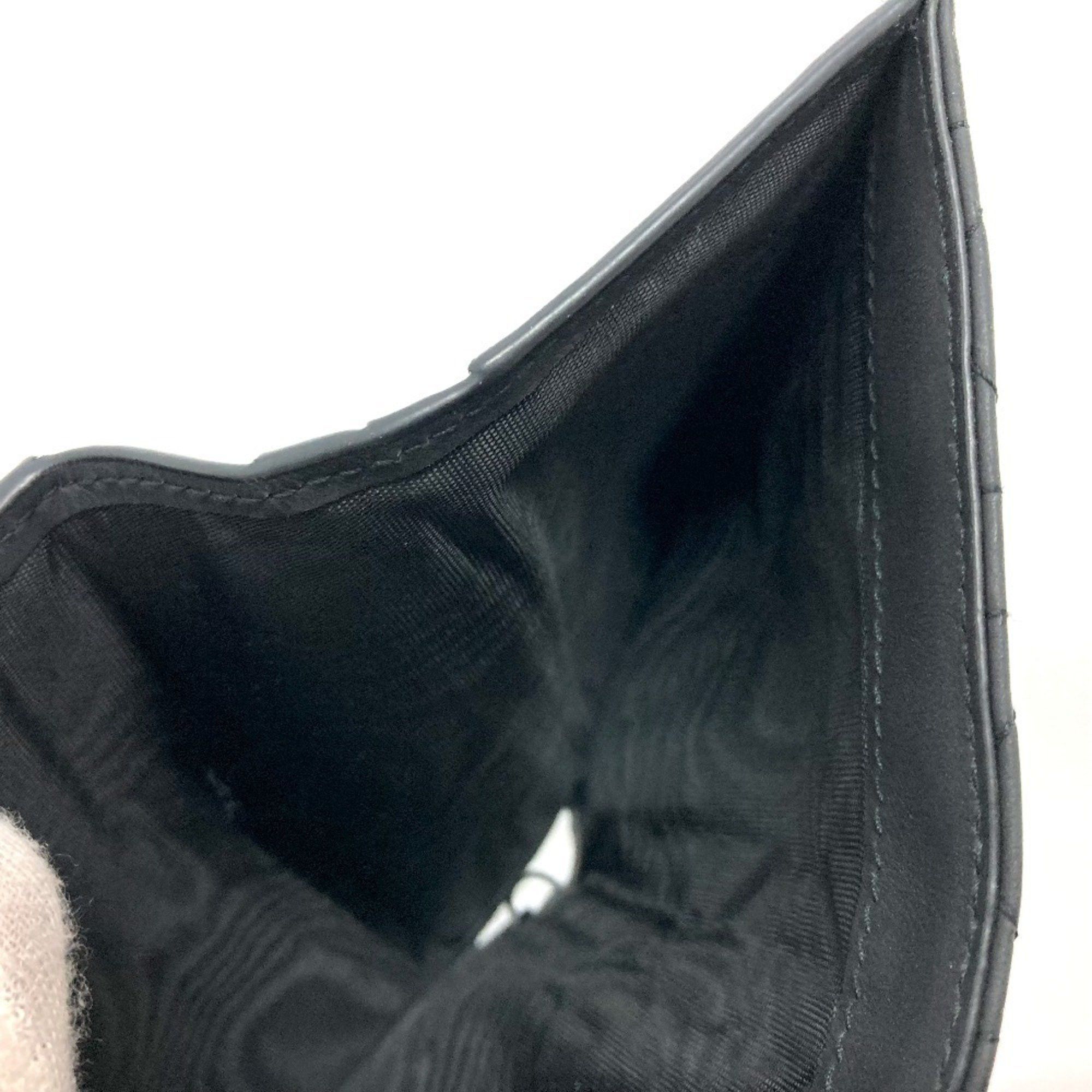 Dior Christian Dior Dior S0178SLOI Lady Mini Wallet Bi-fold Leather Women's Black Size ONE SIZE - 10 Thumbnail