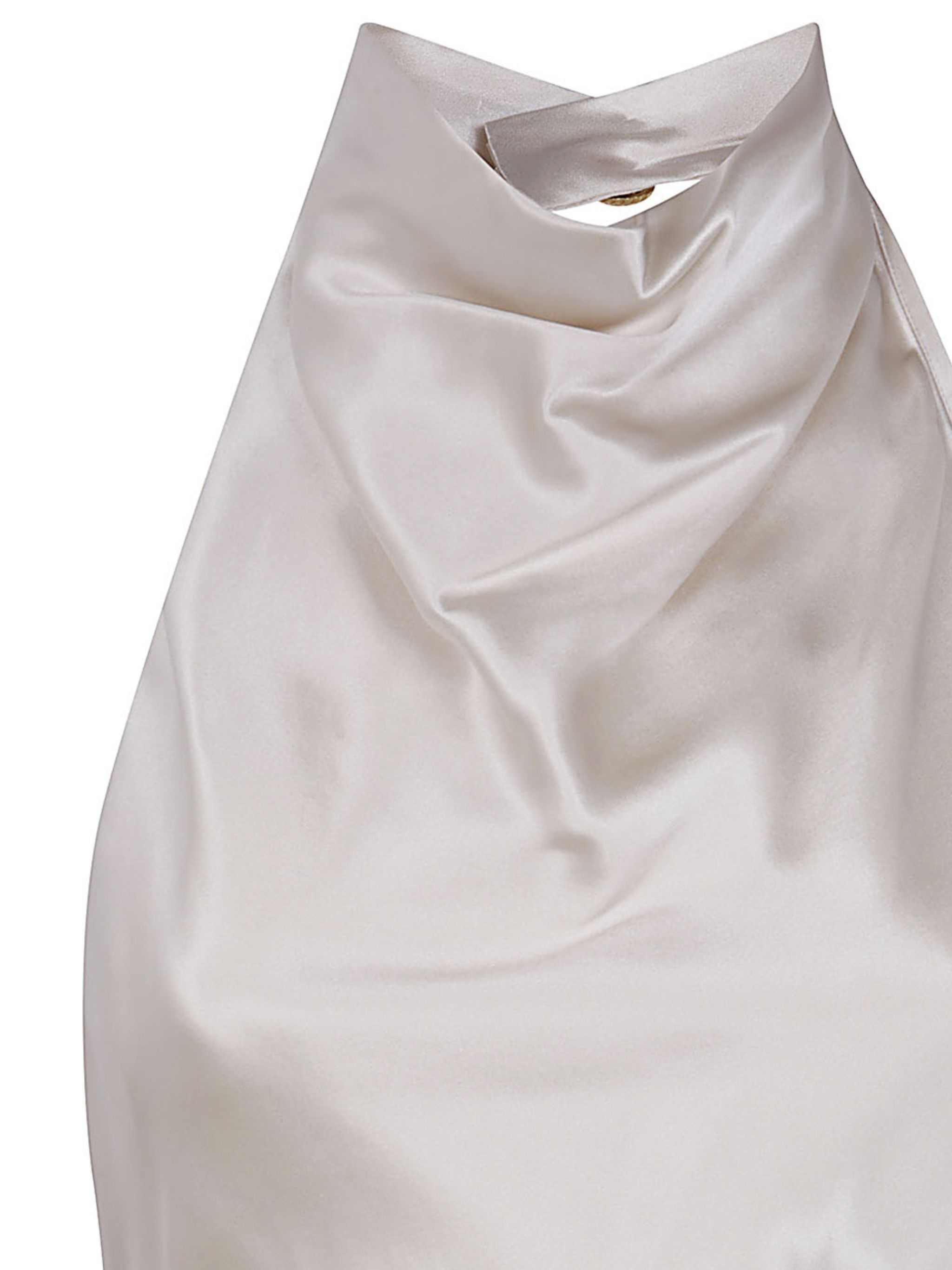 Balmain HALTERNECK CREPE SATIN TOP Size M / US 6-8 / IT 42-44 - 3 Thumbnail