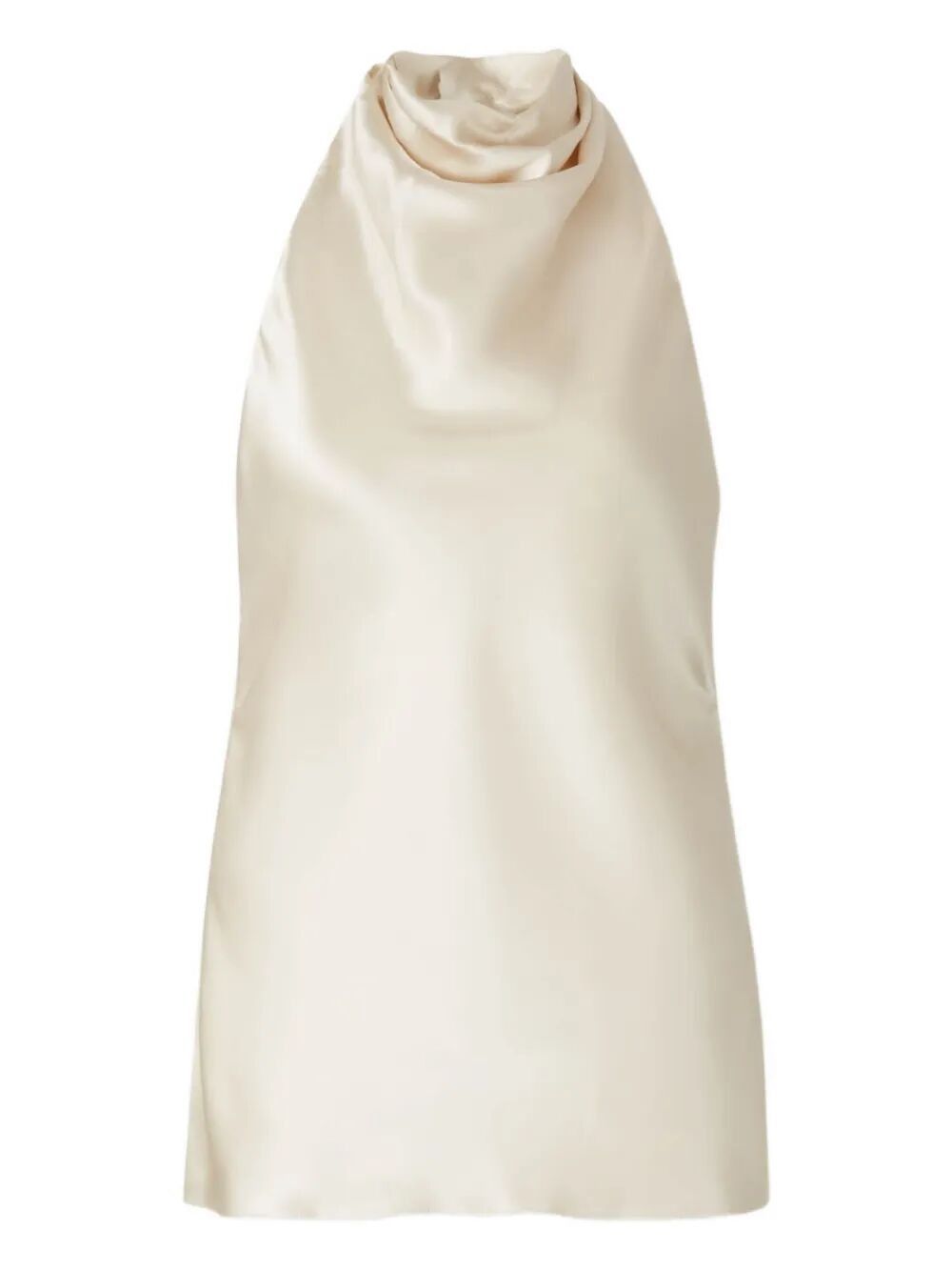 Balmain HALTERNECK CREPE SATIN TOP Size M / US 6-8 / IT 42-44 - 4 Thumbnail