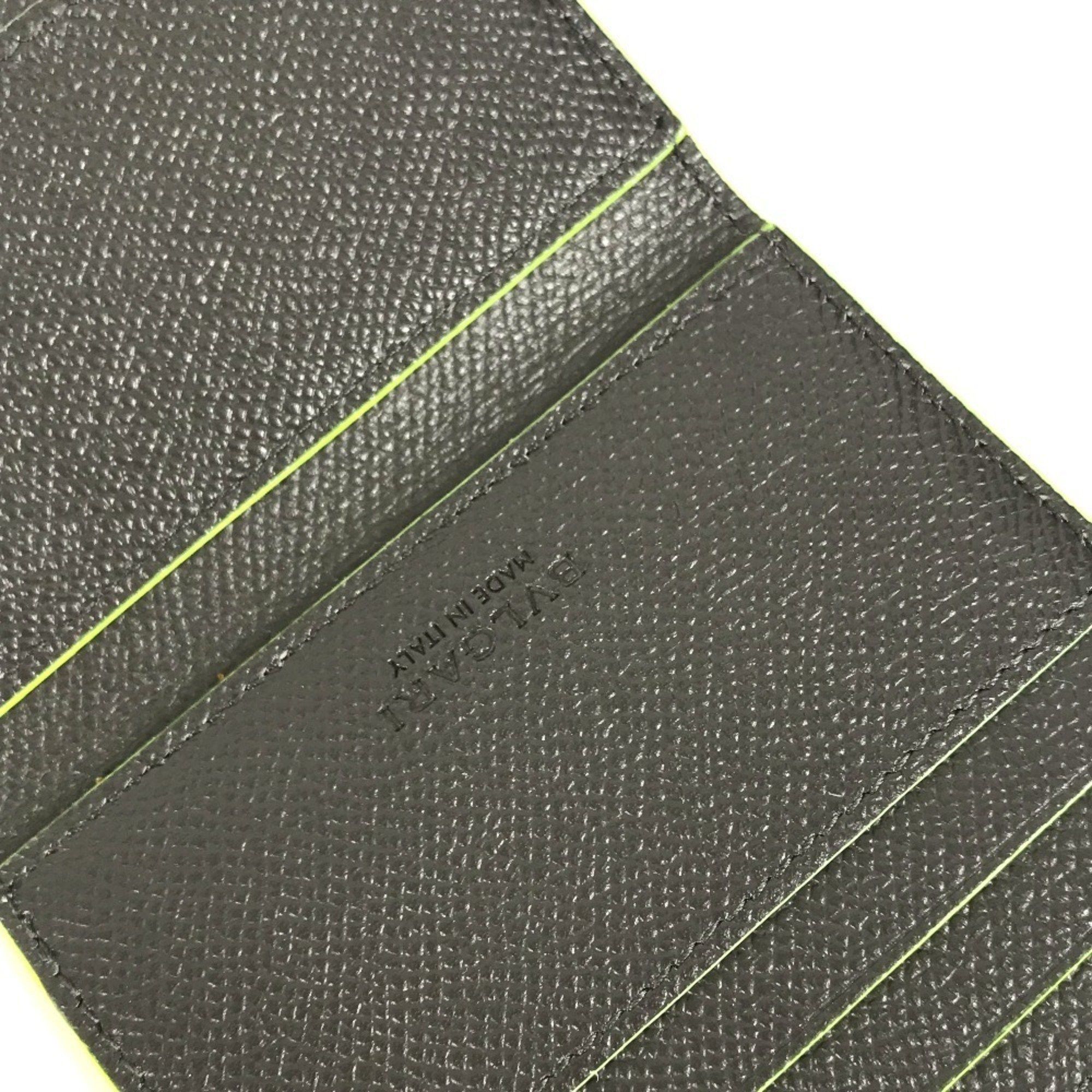 Bvlgari BVLGARI Fragment Logo Multi-Case Business Card Holder Pass Case Holder/Card Leather Men's Gray Size ONE SIZE - 9 Thumbnail