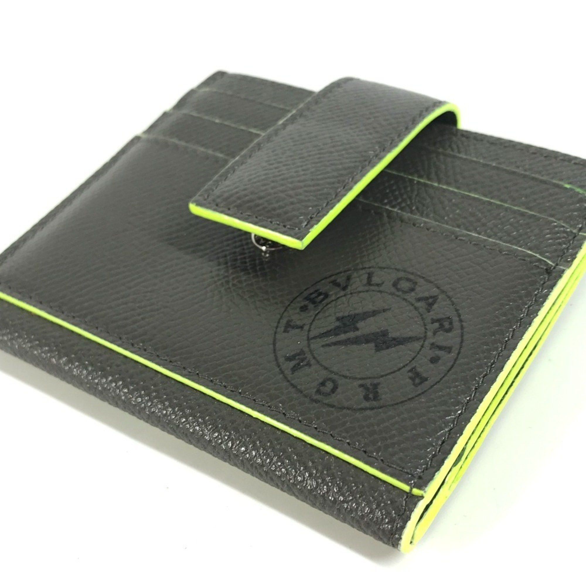 Bvlgari BVLGARI Fragment Logo Multi-Case Business Card Holder Pass Case Holder/Card Leather Men's Gray Size ONE SIZE - 2 Thumbnail