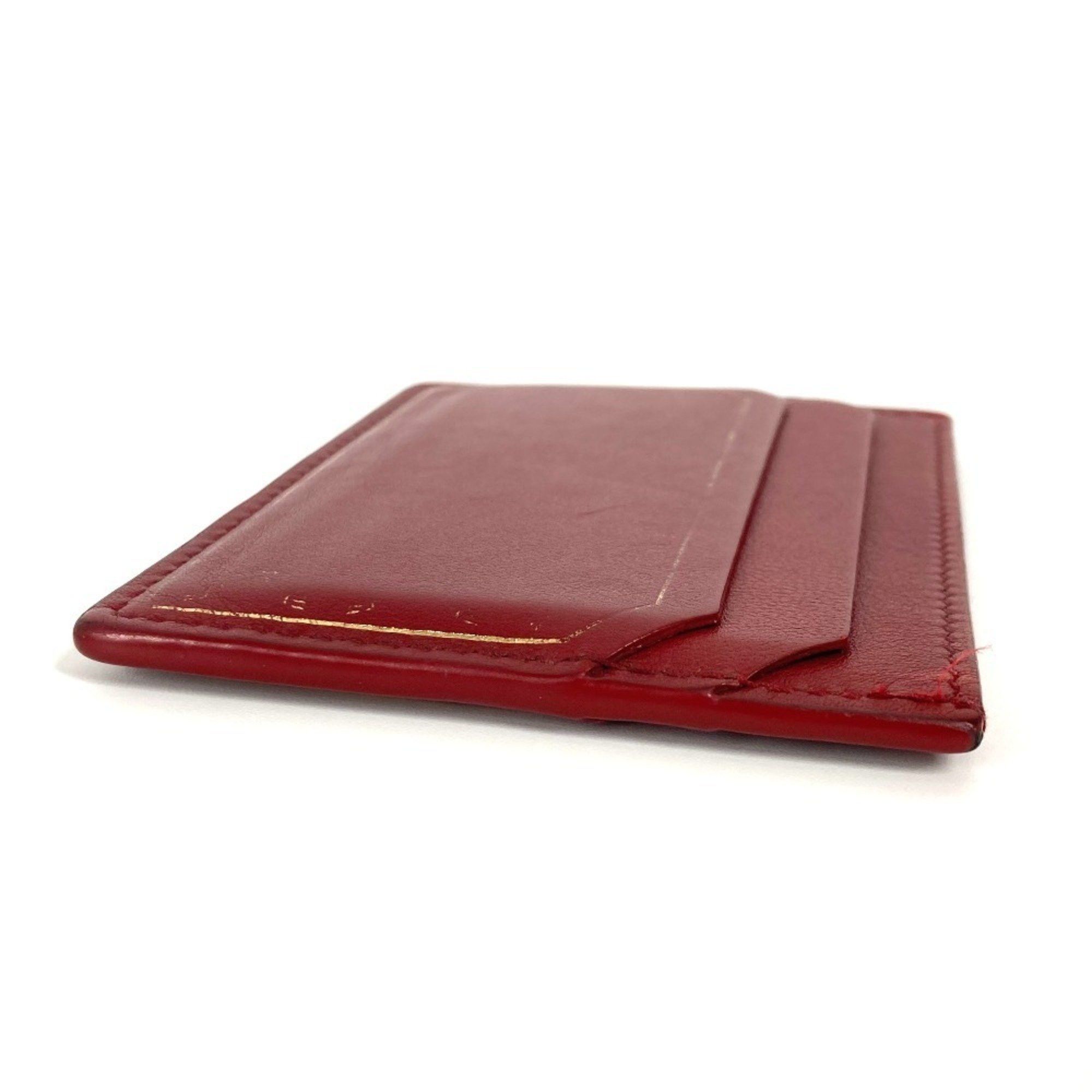 Cartier CARTIER Garland de Cartier Business Card Holder, Pass Case, Leather, Women's, Wine Red Size ONE SIZE - 3 Thumbnail