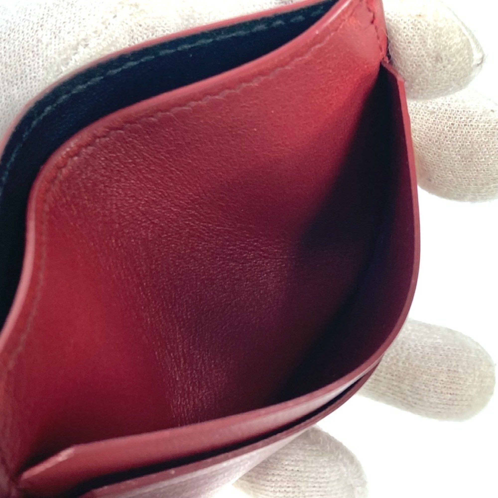Cartier CARTIER Garland de Cartier Business Card Holder, Pass Case, Leather, Women's, Wine Red Size ONE SIZE - 10 Thumbnail