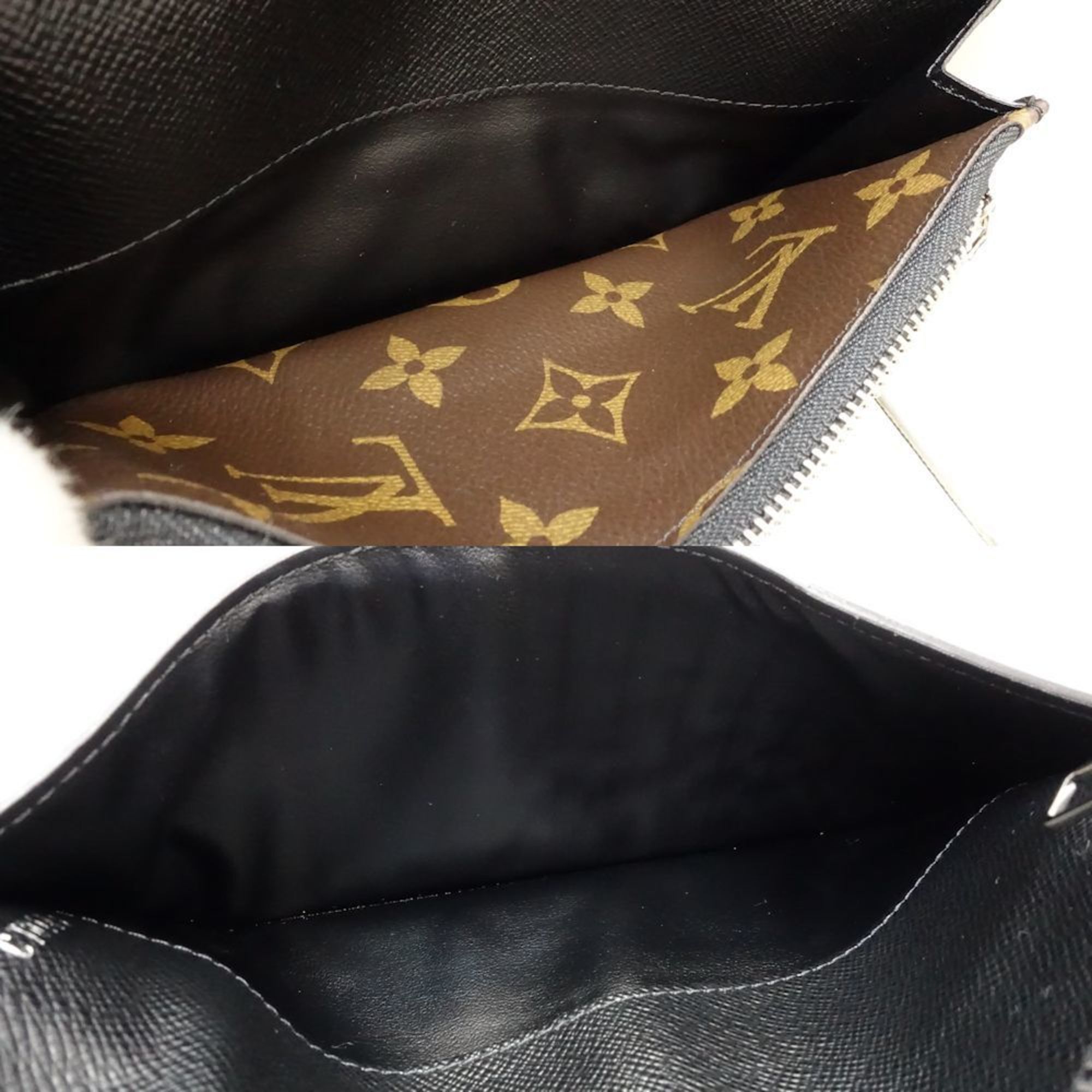 Louis Vuitton Louis Vuitton Long Wallet M93800 Tanon Monogram Macassar Brown Black 181517 Size ONE SIZE - 8 Thumbnail