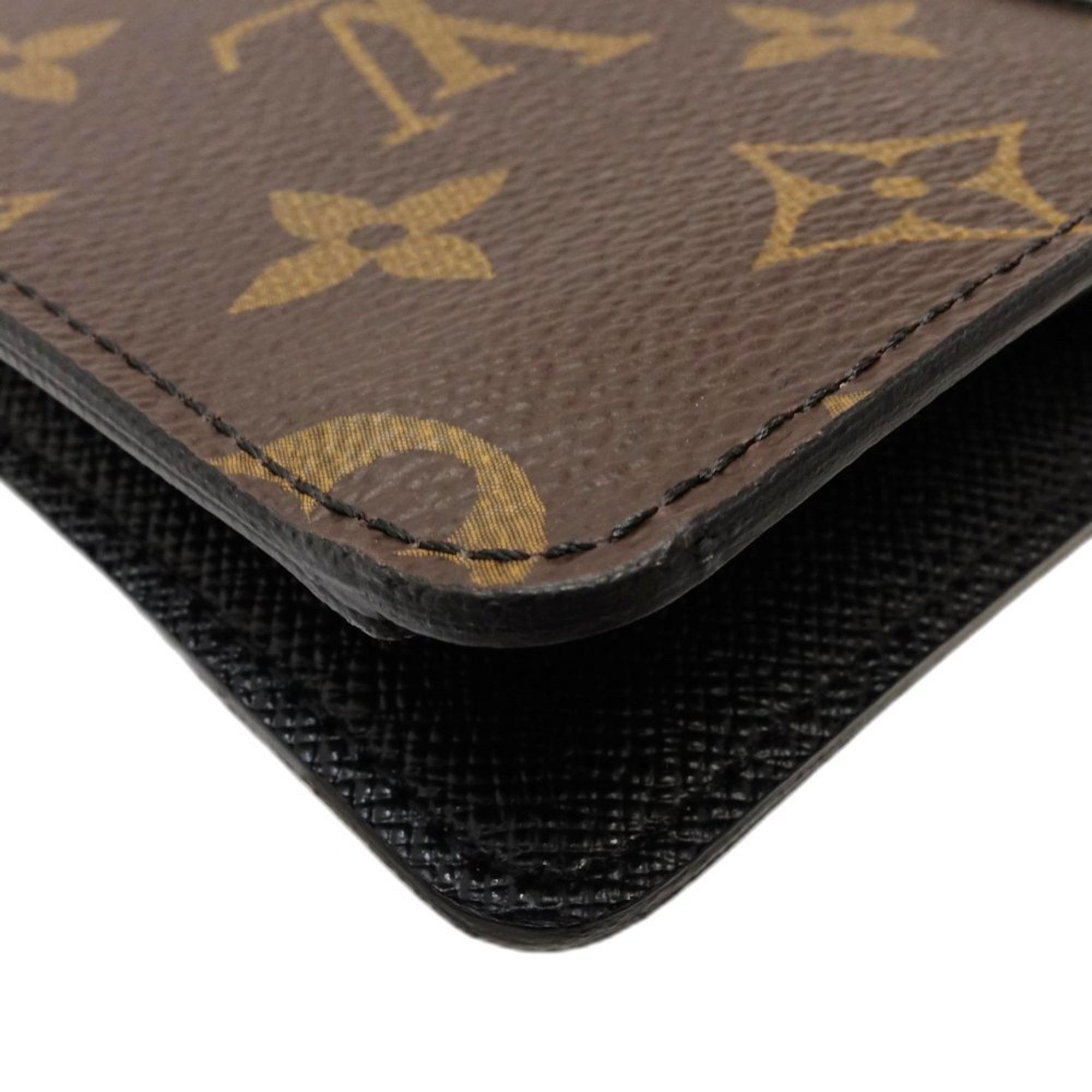 Louis Vuitton Louis Vuitton Long Wallet M93800 Tanon Monogram Macassar Brown Black 181517 Size ONE SIZE - 4 Thumbnail