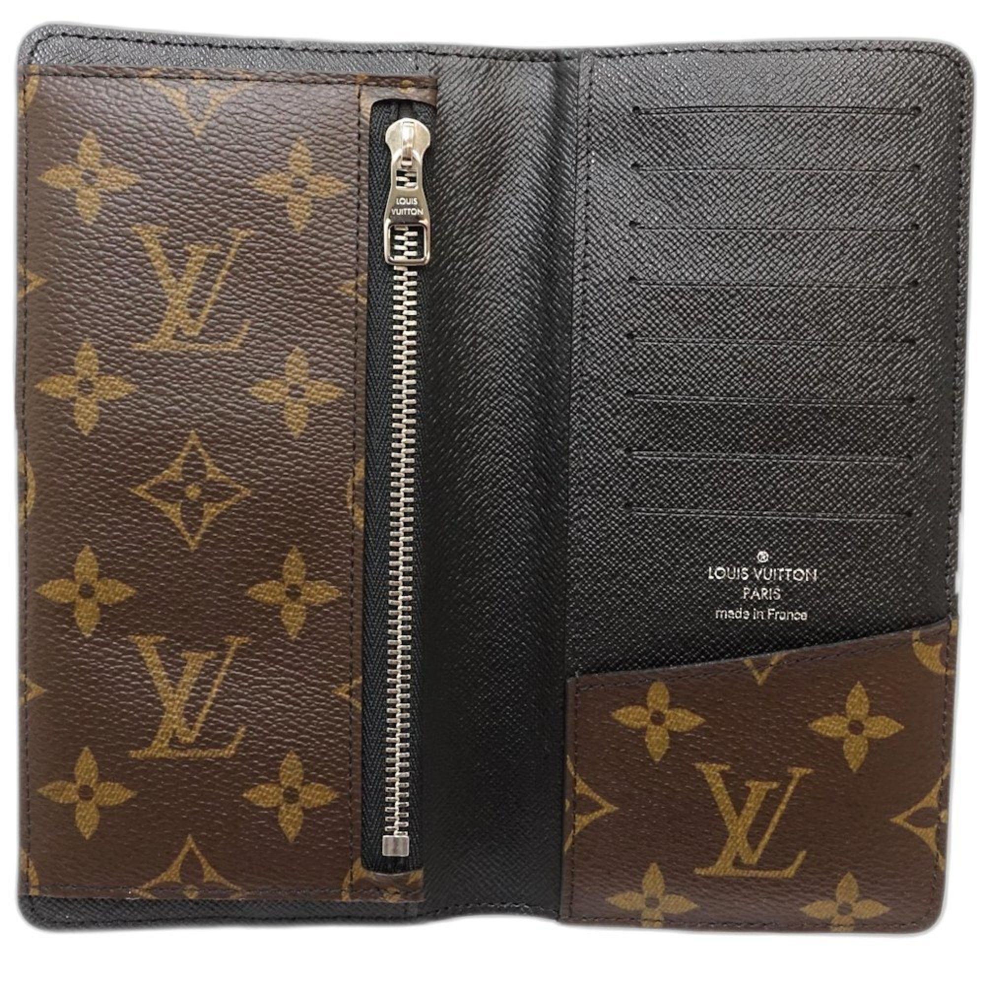 Louis Vuitton Louis Vuitton Long Wallet M93800 Tanon Monogram Macassar Brown Black 181517 Size ONE SIZE - 6 Thumbnail
