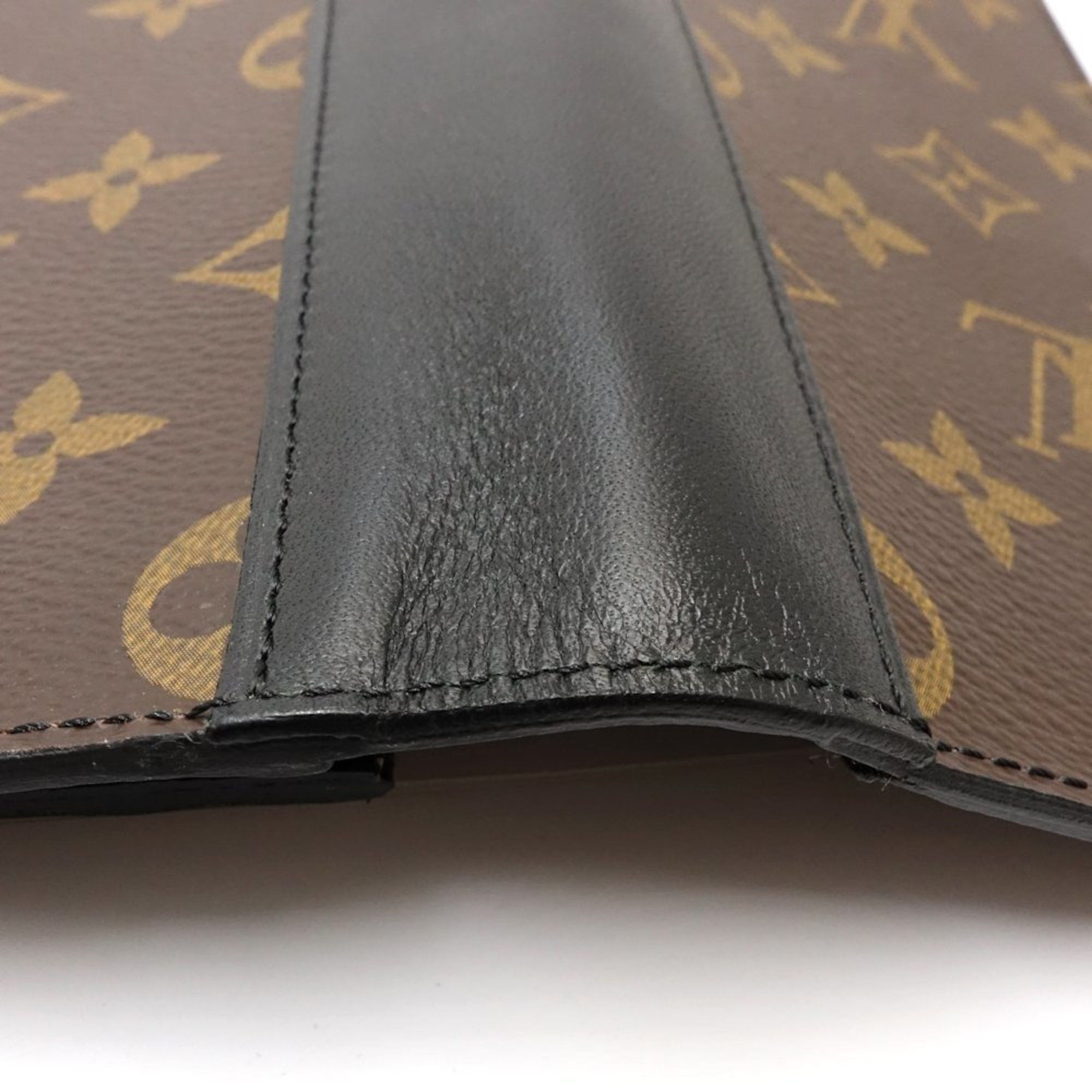 Louis Vuitton Louis Vuitton Long Wallet M93800 Tanon Monogram Macassar Brown Black 181517 Size ONE SIZE - 5 Thumbnail