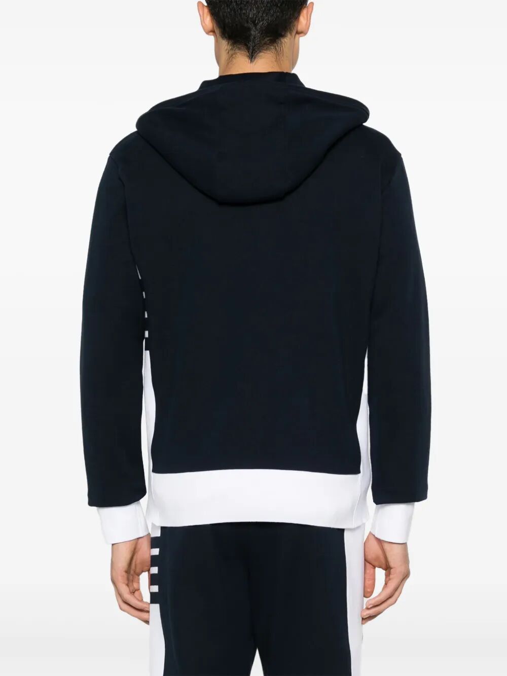 Thom Browne ZIP UP HOODIE WITH ENGINEERED 4 BAR IN COLOR BLOCKED SOLID CLASSIC LOOPBACK JERSEY Size US S / EU 44-46 / 1 - 2 Thumbnail