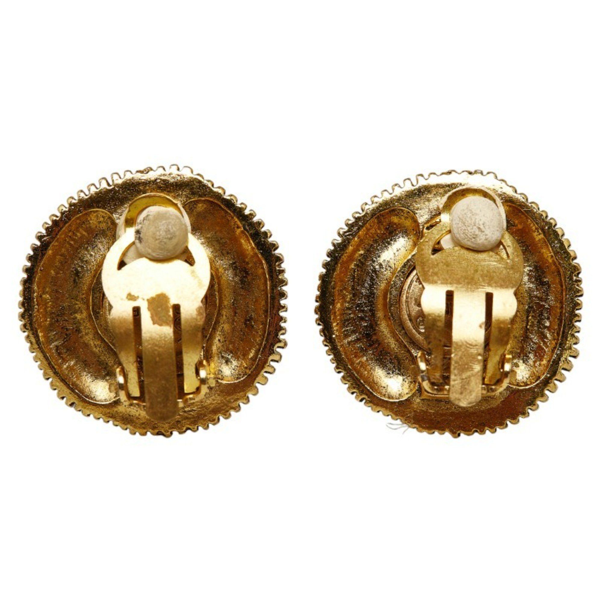 Chanel Chanel pearl earrings gold plated for women CHANEL Size ONE SIZE - 3 Thumbnail