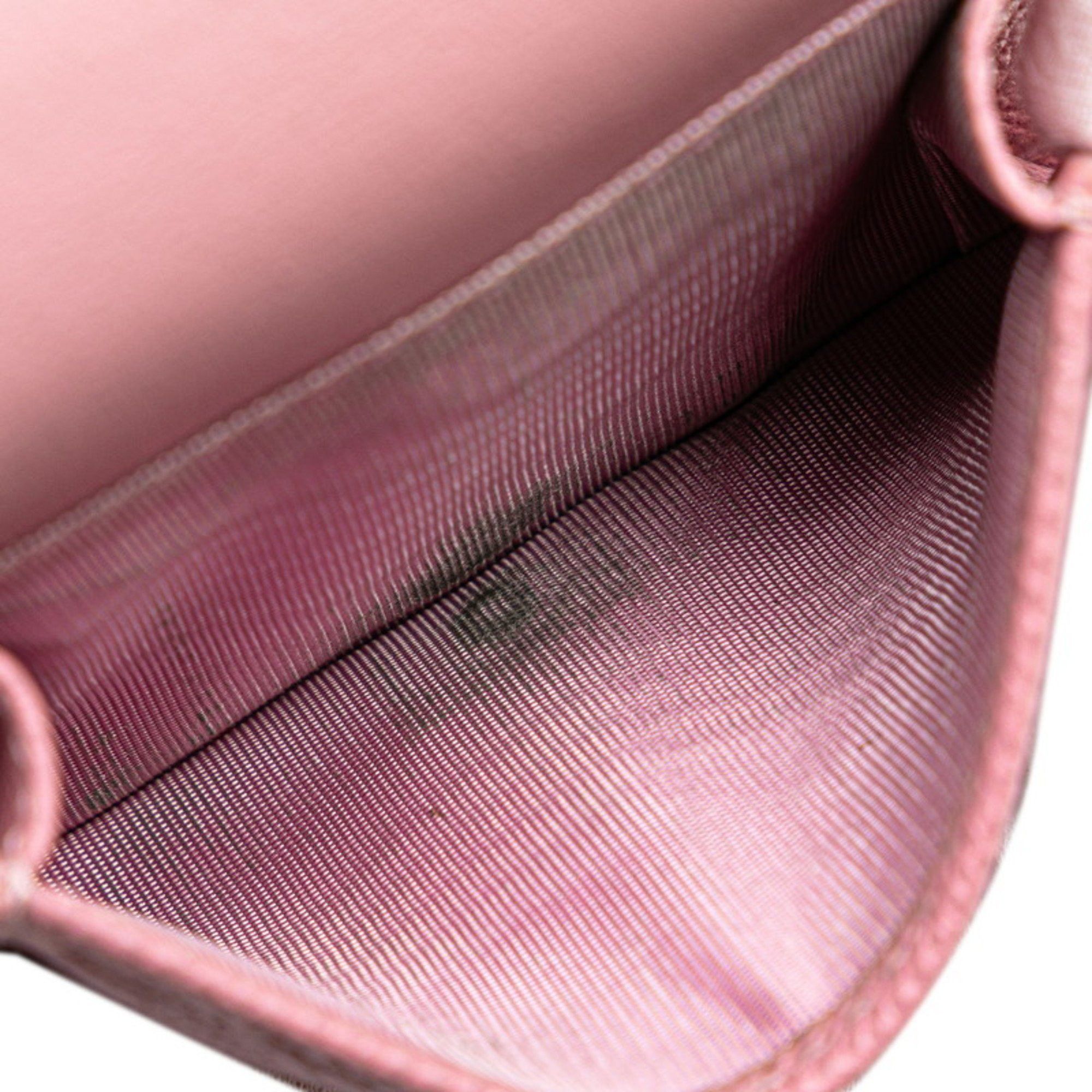 Dior Christian Dior Dior Montaigne Compact Wallet CD Logo Bi-fold Pink Leather Women's Size ONE SIZE - 4 Thumbnail
