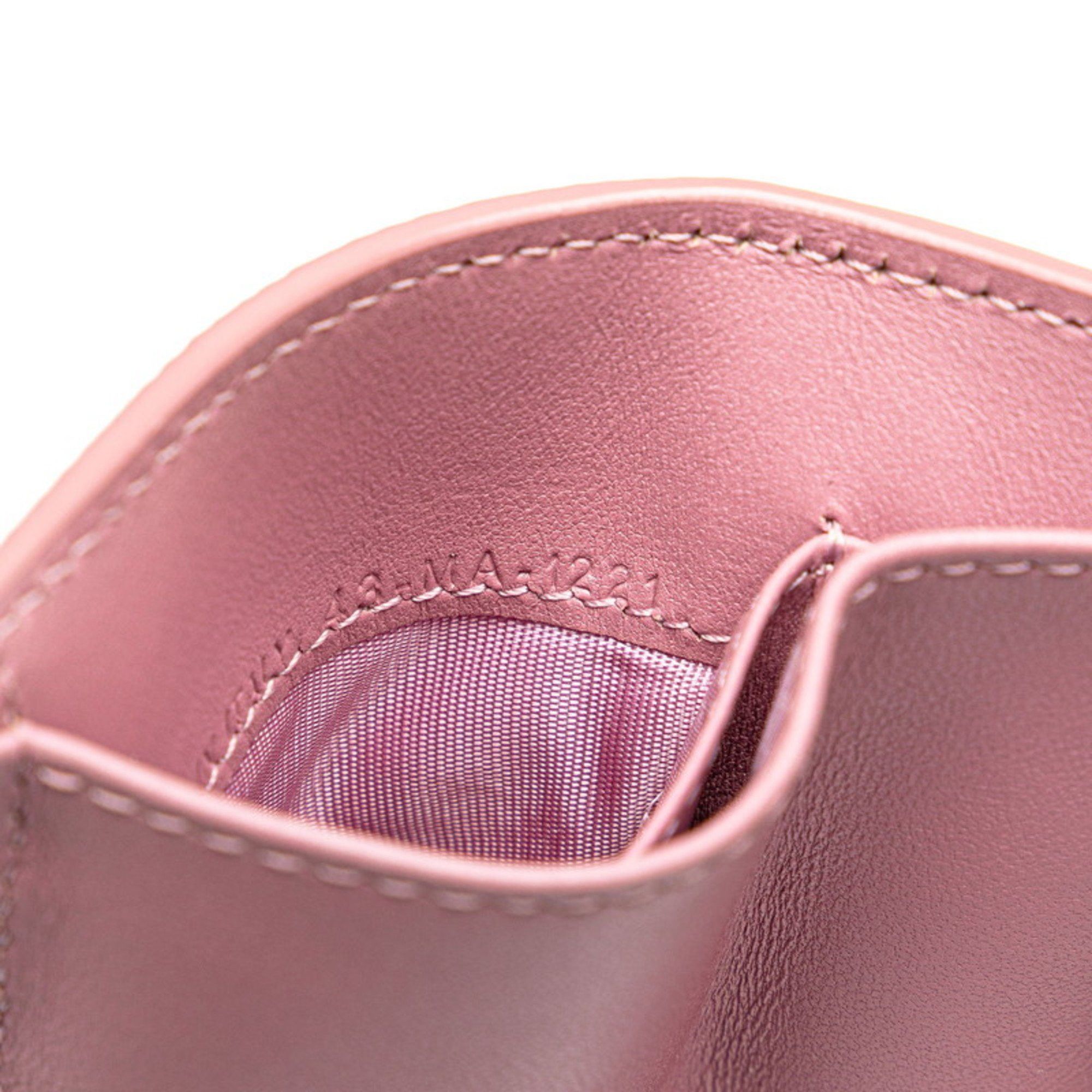 Dior Christian Dior Dior Montaigne Compact Wallet CD Logo Bi-fold Pink Leather Women's Size ONE SIZE - 8 Thumbnail