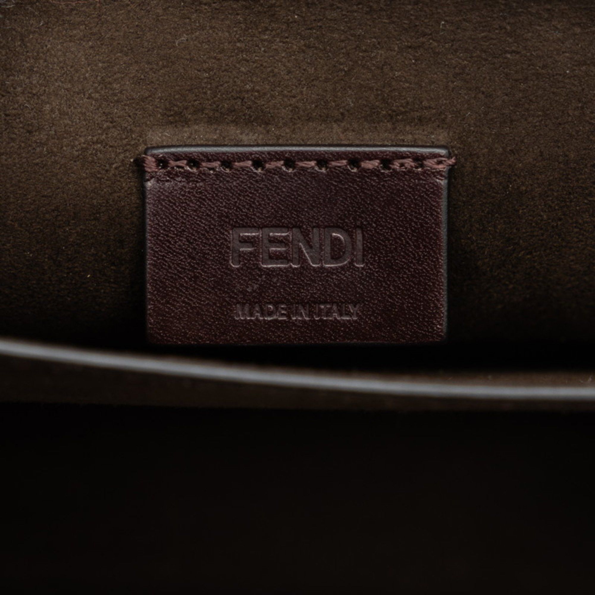 Fendi FENDI Calligraphy Crossbody Shoulder Bag 8BT317 Ivory White Patent Leather Women's Size ONE SIZE - 7 Thumbnail