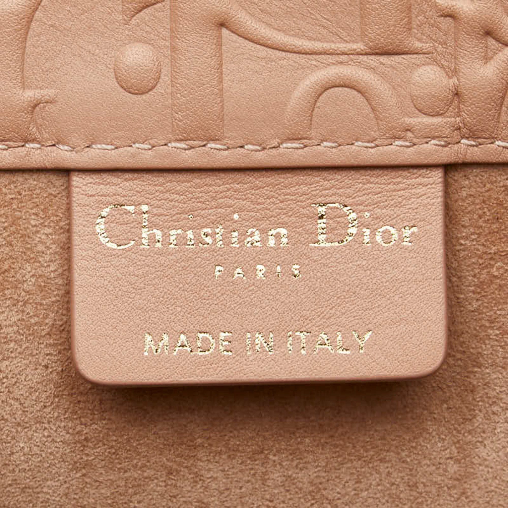 Dior Christian Dior Dior Oblique Book Tote Medium Bag Handbag Pink Beige Leather Women's Size ONE SIZE - 5 Thumbnail