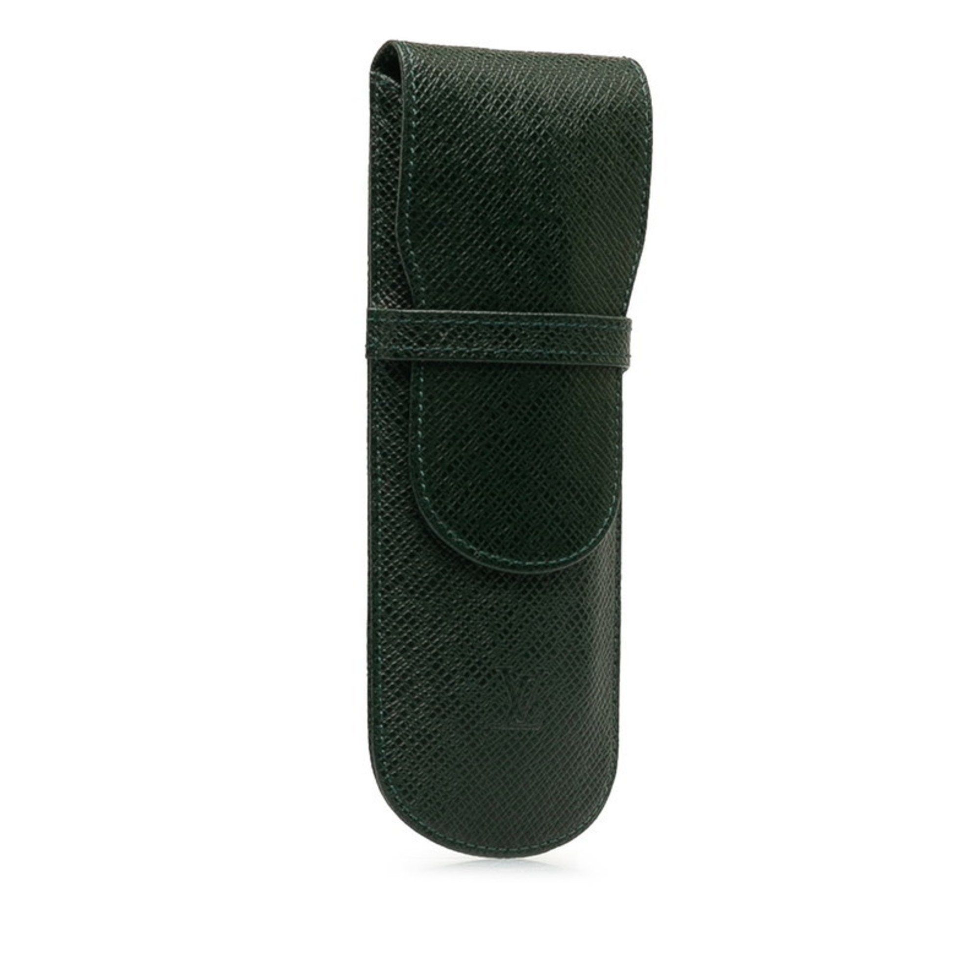 Louis Vuitton Louis Vuitton Taiga Etui Stylo Pen Case M30364 Episea Green Leather Women's LOUIS VUITTON Size ONE SIZE - 2 Thumbnail