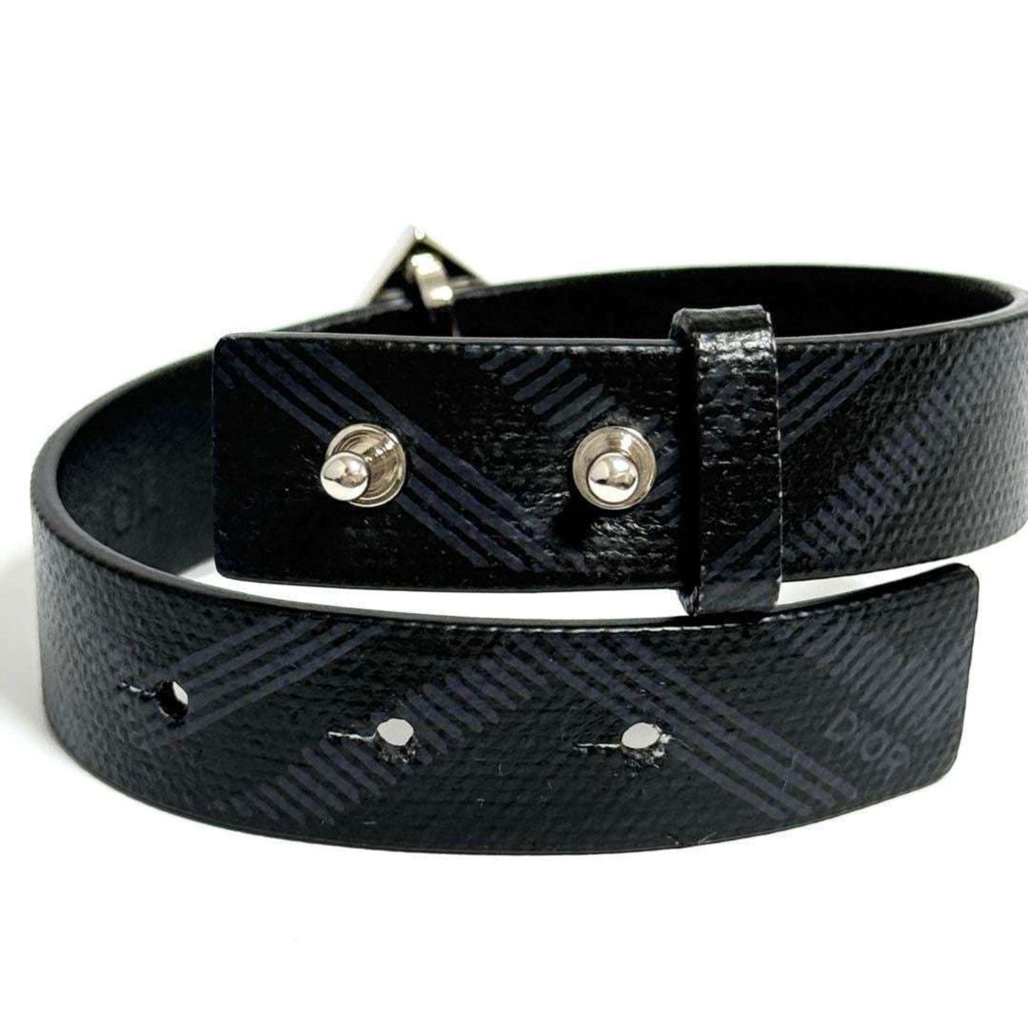 Dior Christian Dior Dior Men's CD Diamond Leather Bracelet Black Size ONE SIZE - 5 Thumbnail