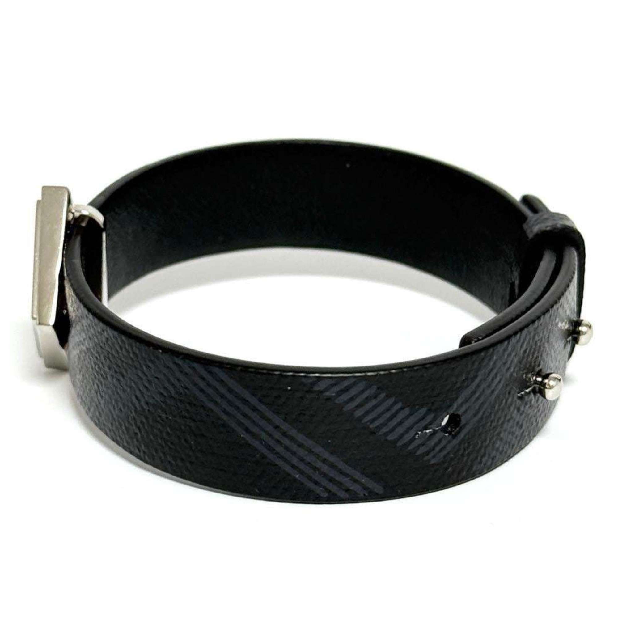 Dior Christian Dior Dior Men's CD Diamond Leather Bracelet Black Size ONE SIZE - 3 Thumbnail