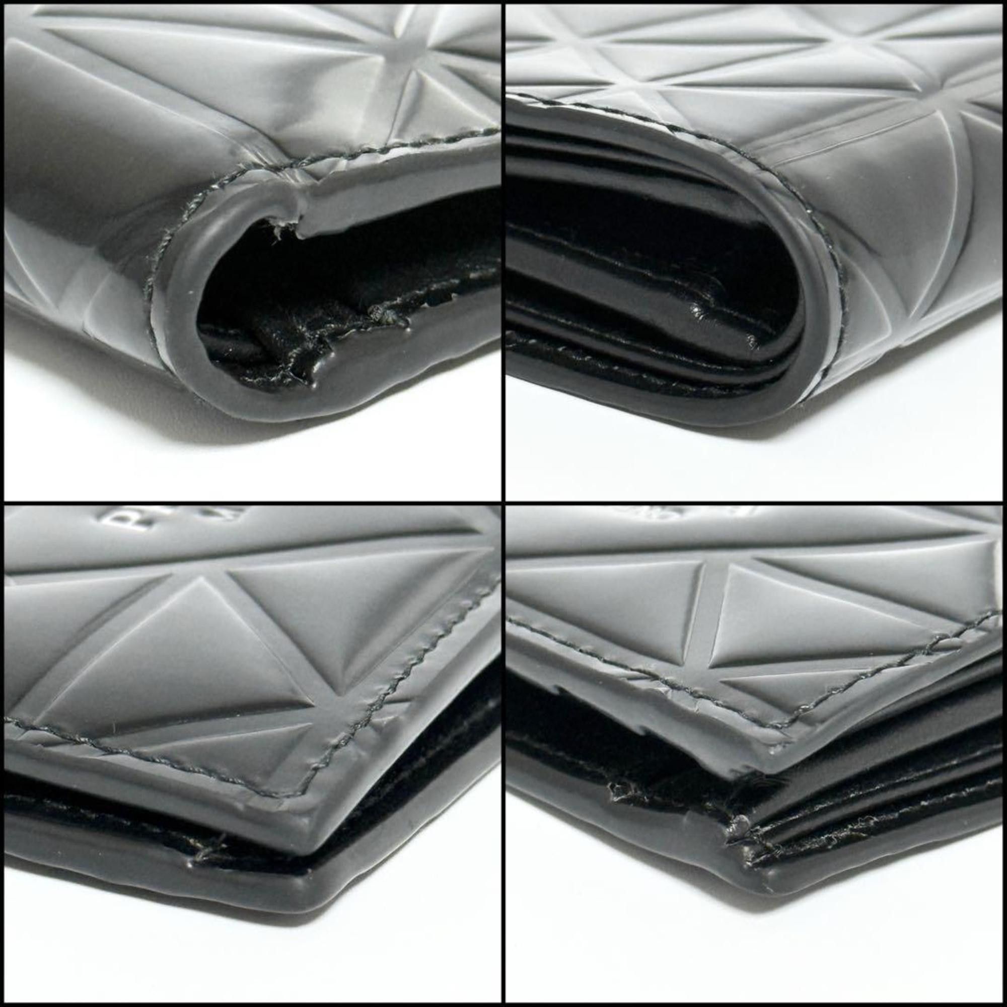 Prada Prada Men's Bi-fold Wallet Brushed Leather Black Size ONE SIZE - 7 Thumbnail
