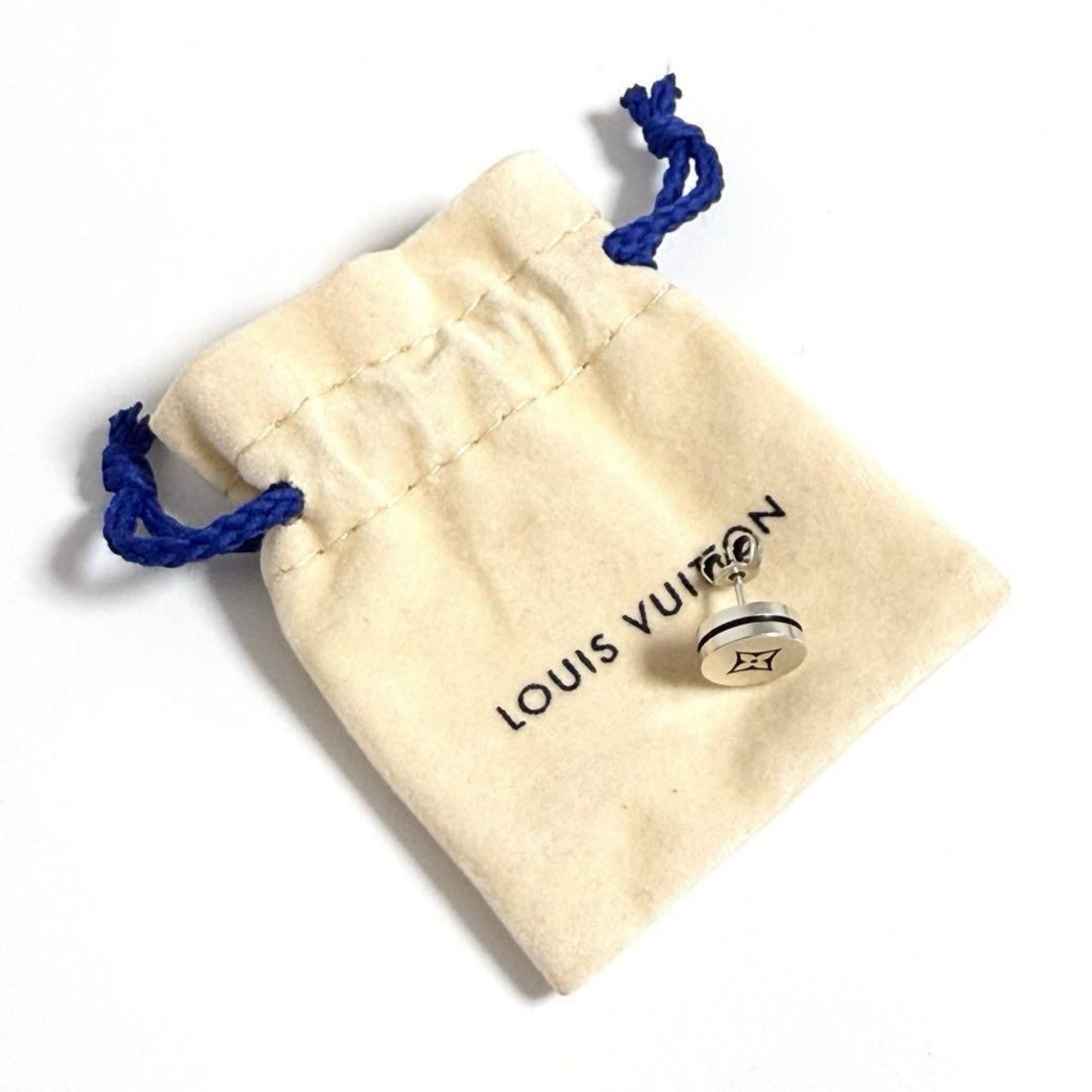 Louis Vuitton Louis Vuitton Men's Stud Earrings LV Tailor Silver Size ONE SIZE - 9 Thumbnail