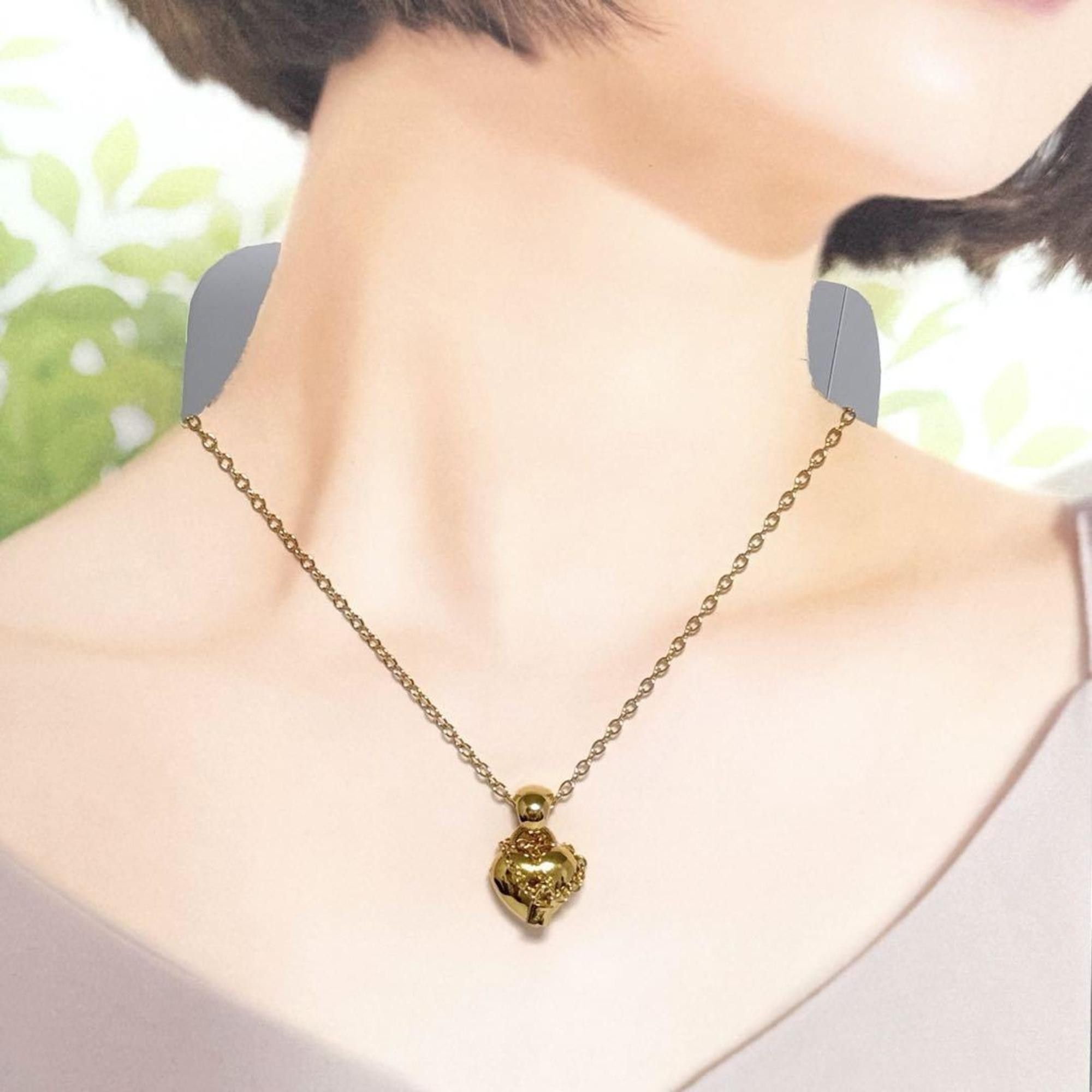 Louis Vuitton Louis Vuitton Women's Love Lock Pendant Necklace Heart Size ONE SIZE - 10 Thumbnail